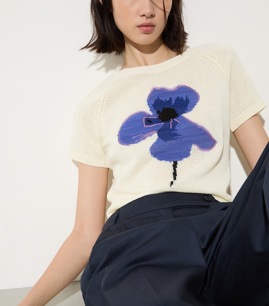 Embroidered Iris Sweater MILK Image 2