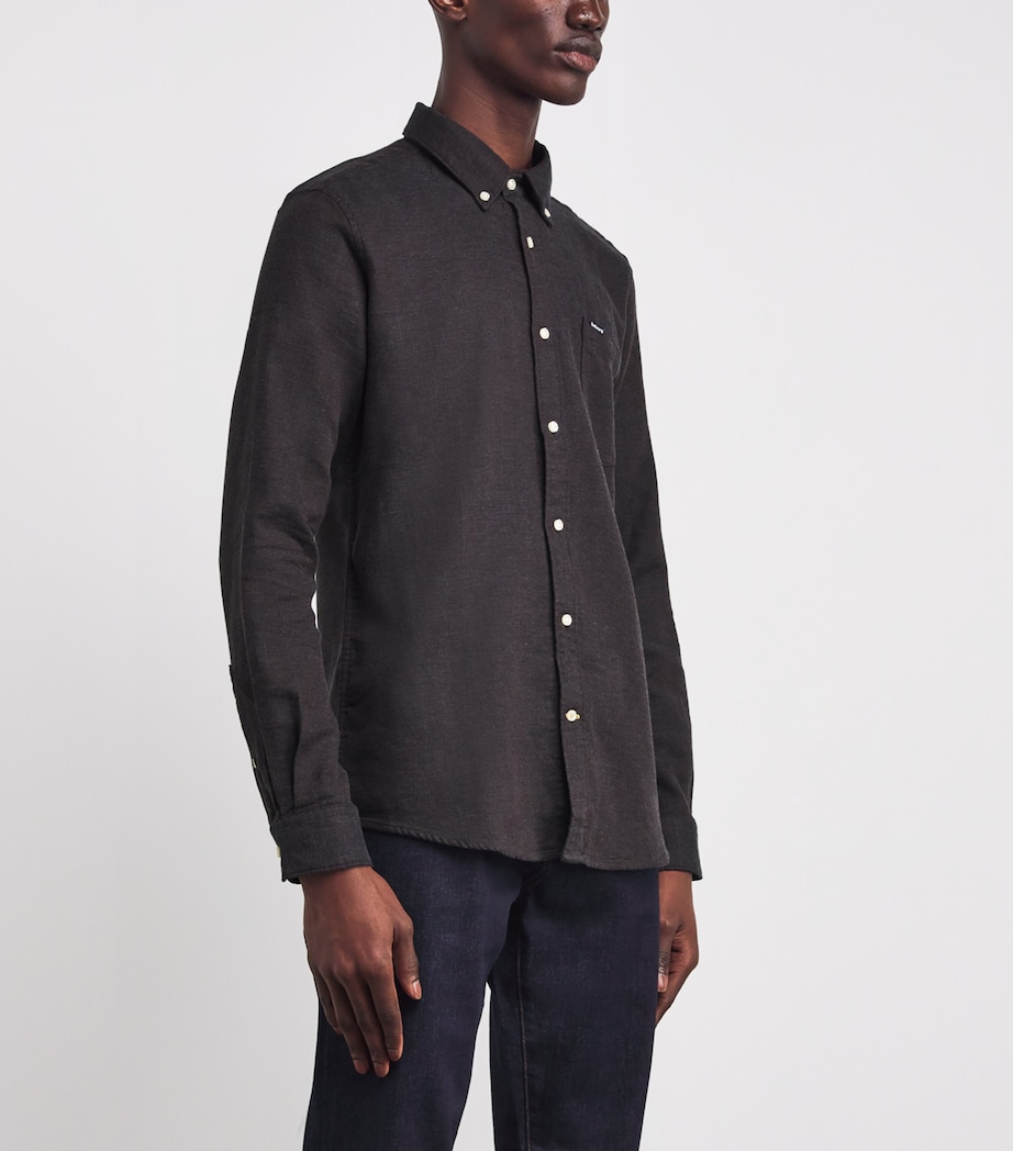 Cotton Buckley Tailored Shirt DARK OAK Image 3