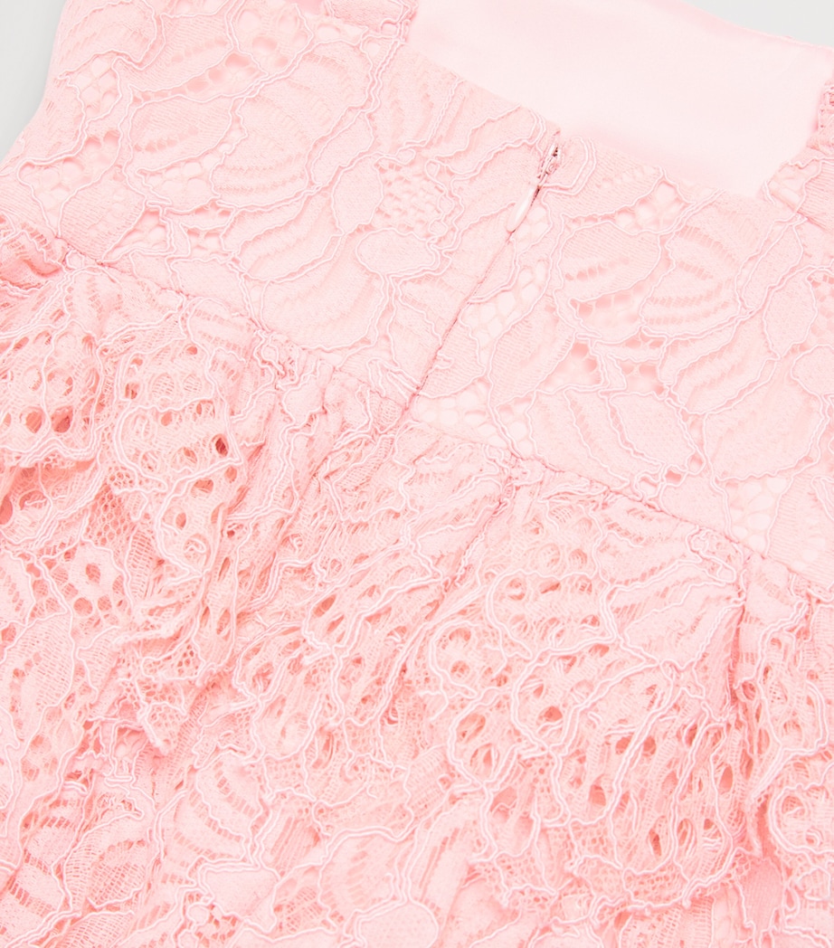 Bardot Junior Lace Tatiana Tiered Dress (4-14 Years) Pink Image 3
