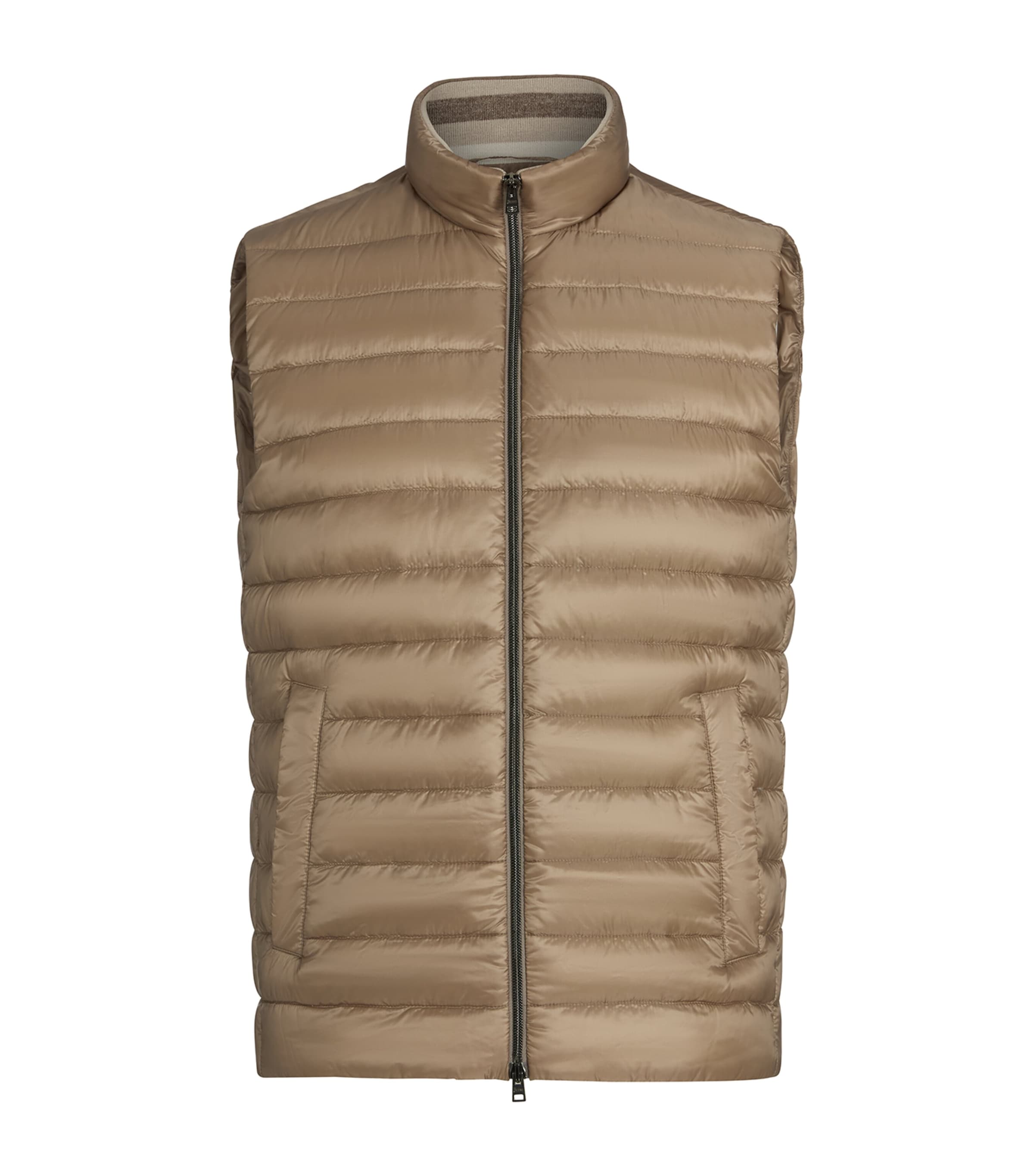 Herno Resort Padded Down Gilet In Brown