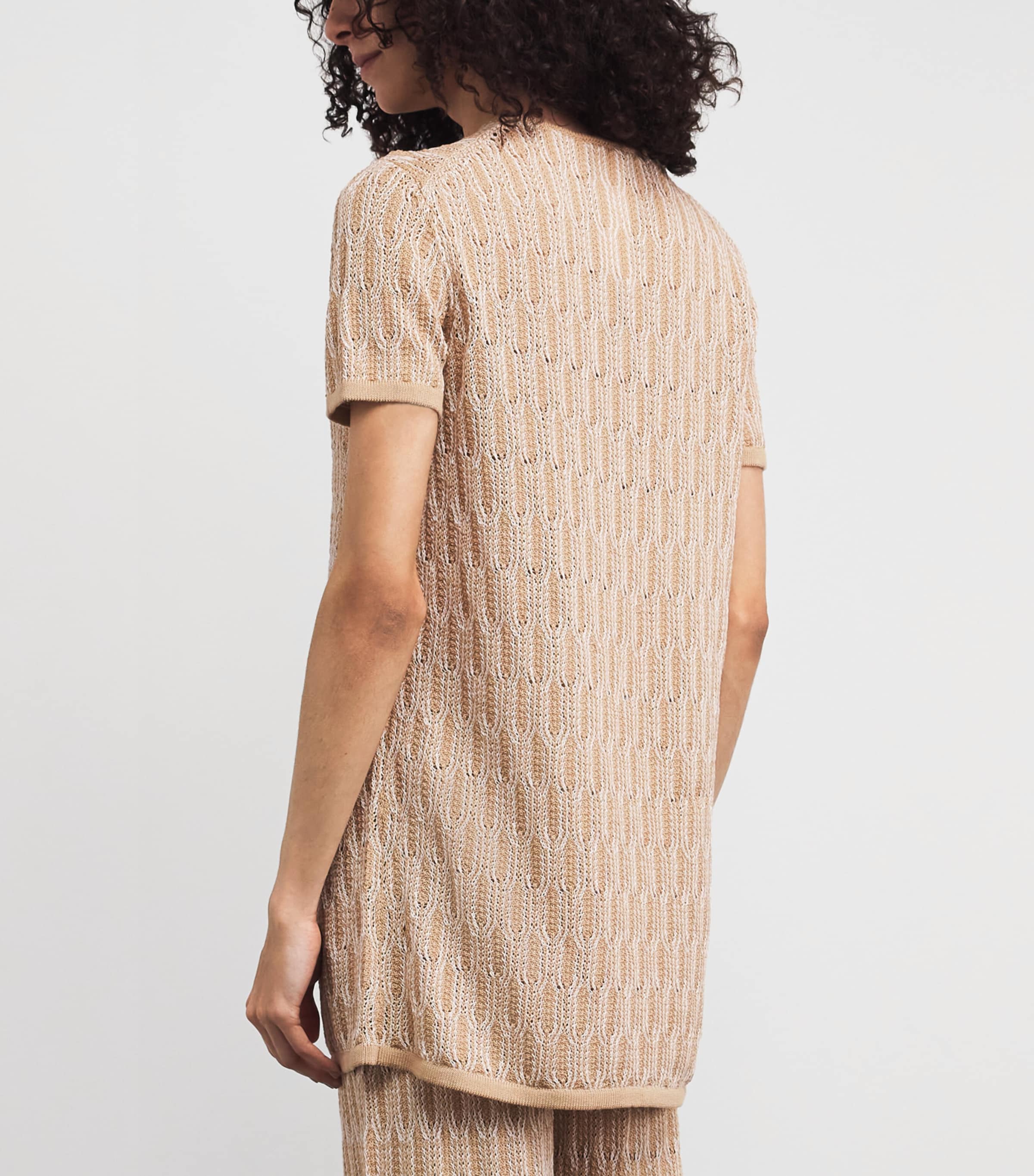 Lafayette 148 Cotton Lace-Knit Cardigan Natum Natural Multi Image 5