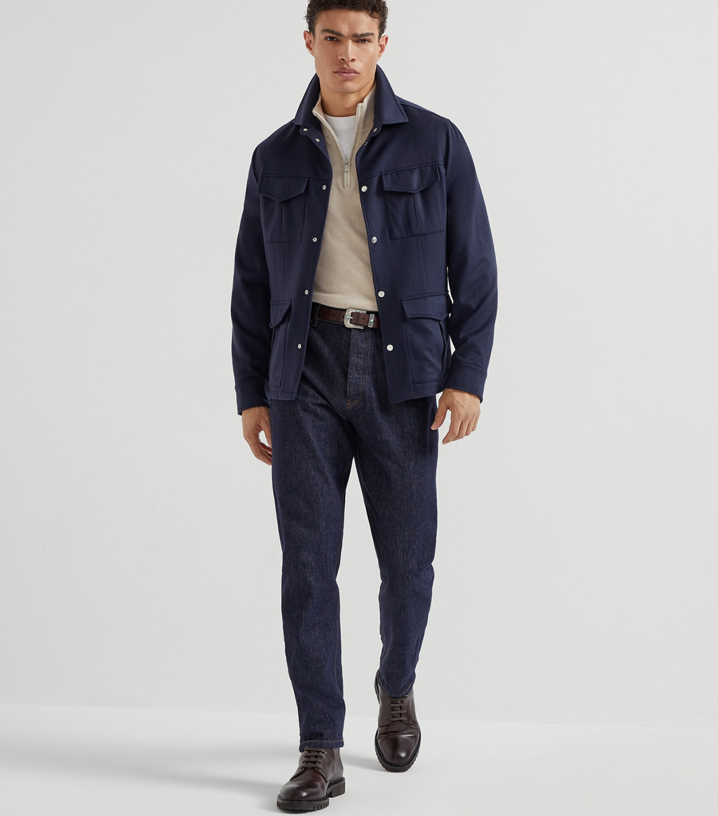 Cashmere Quarter-Zip Sweater CS396 Image 4