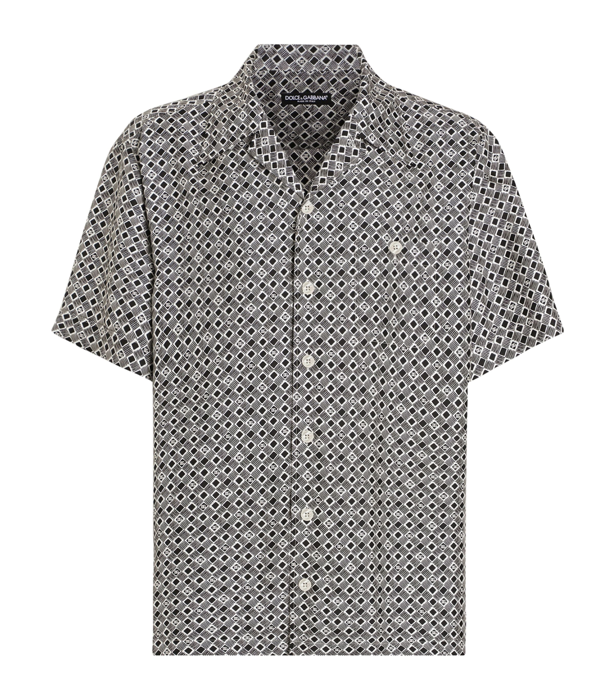 Dolce & Gabbana Silk Dg Logo Short-sleeve Shirt