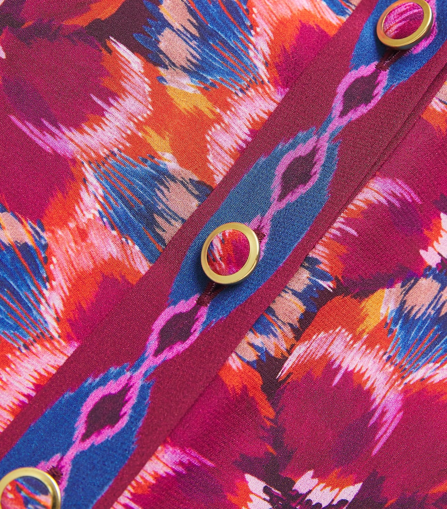 Silk Floral Vanessa D Midi Dress 2375/2376-Q MGNT/PLT Image 5