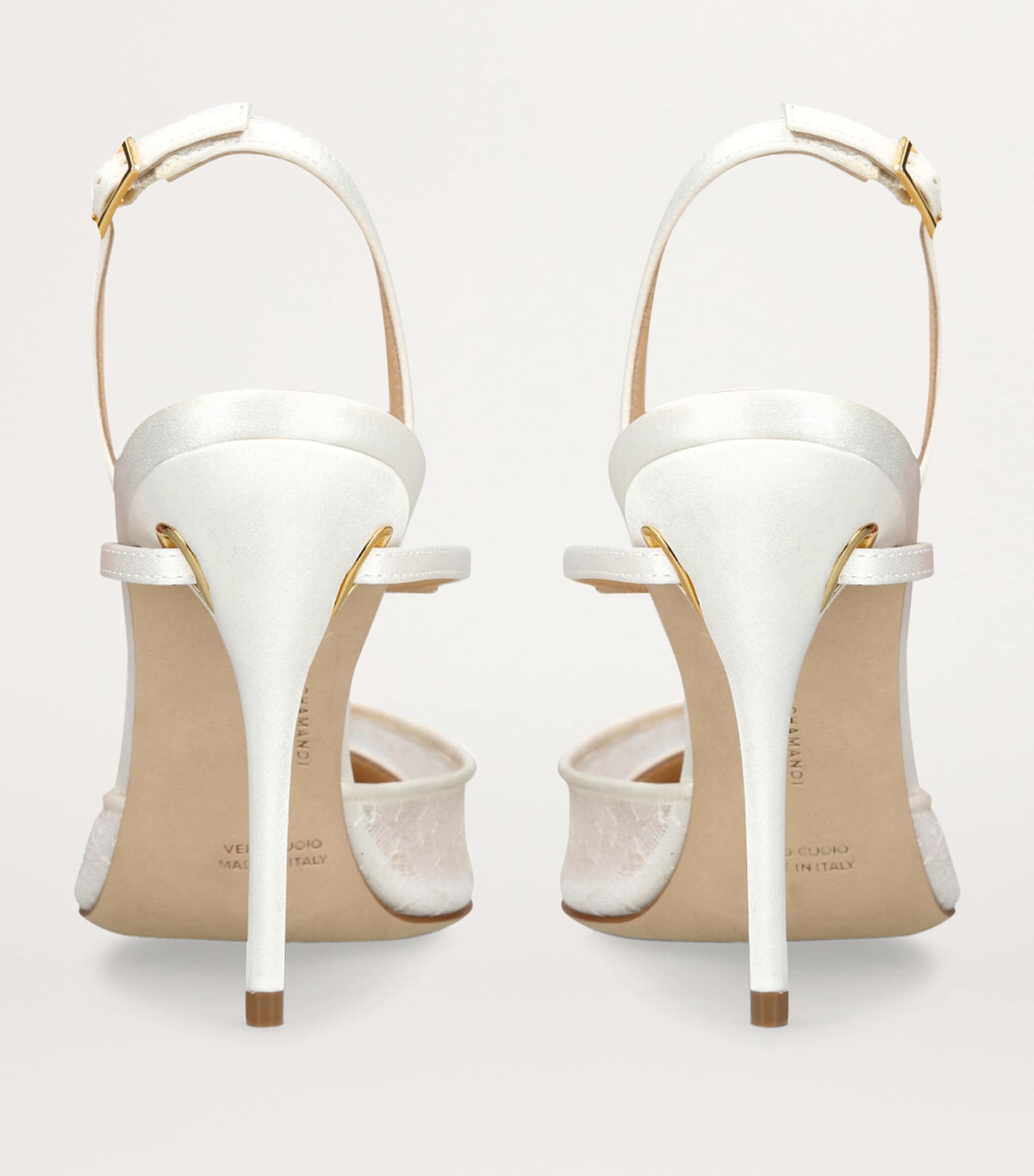 Lace Vittorio Slingback Pumps 105 WHITE Image 2