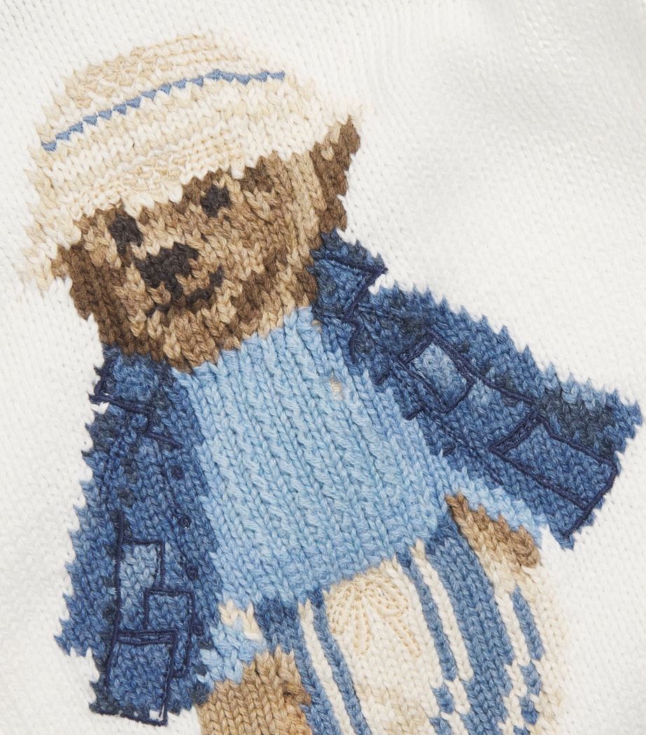 Ralph Lauren Kids Polo Bear Sweater (8-14 Years) White Image 3