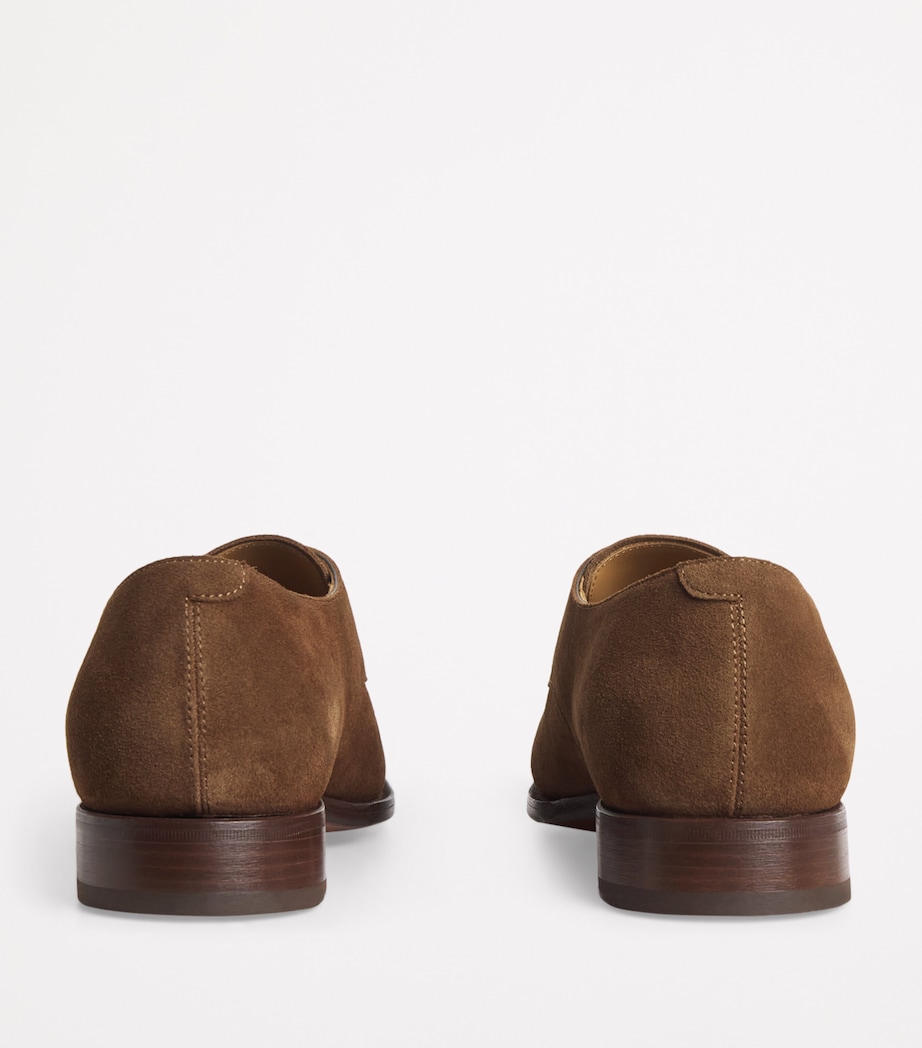 Ralph Lauren Purple Label Suede Darnell Monk Shoes Chestnut Brown Image 4