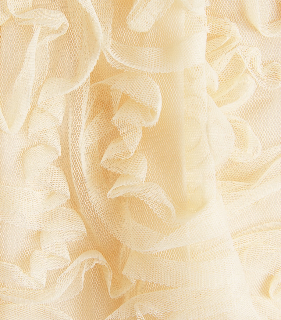 Patachou Tulle Bow-Detail Dress (3-36 Months) Champagne Image 3
