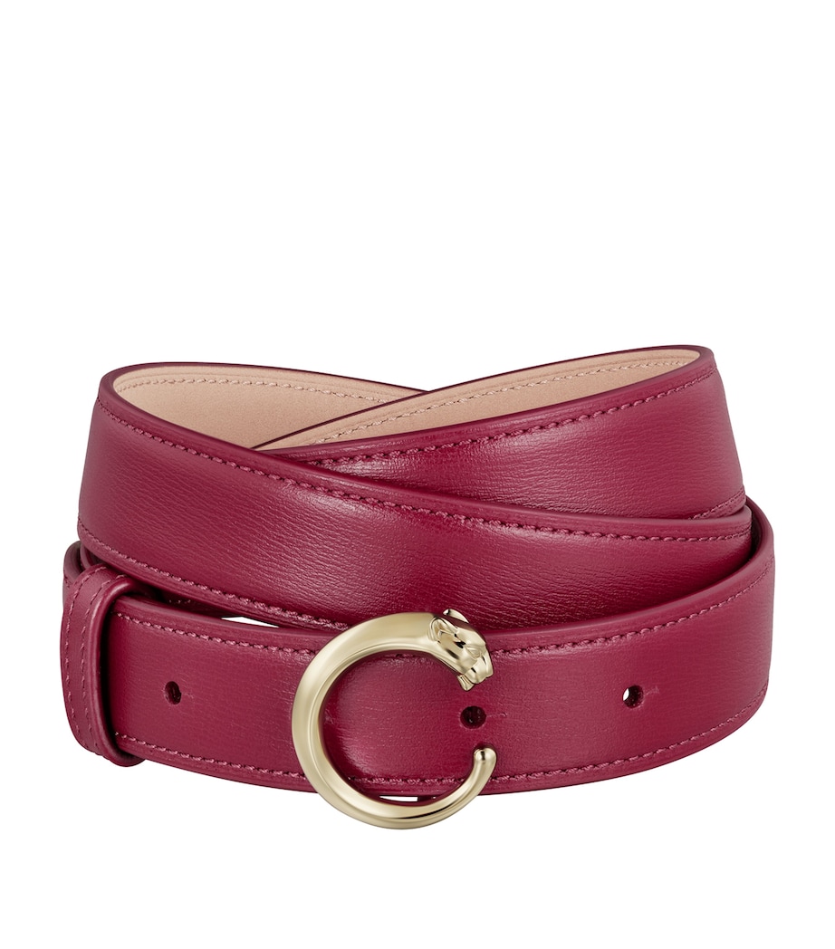 Leather Panthère de Cartier Belt (85cm) RED Image 1