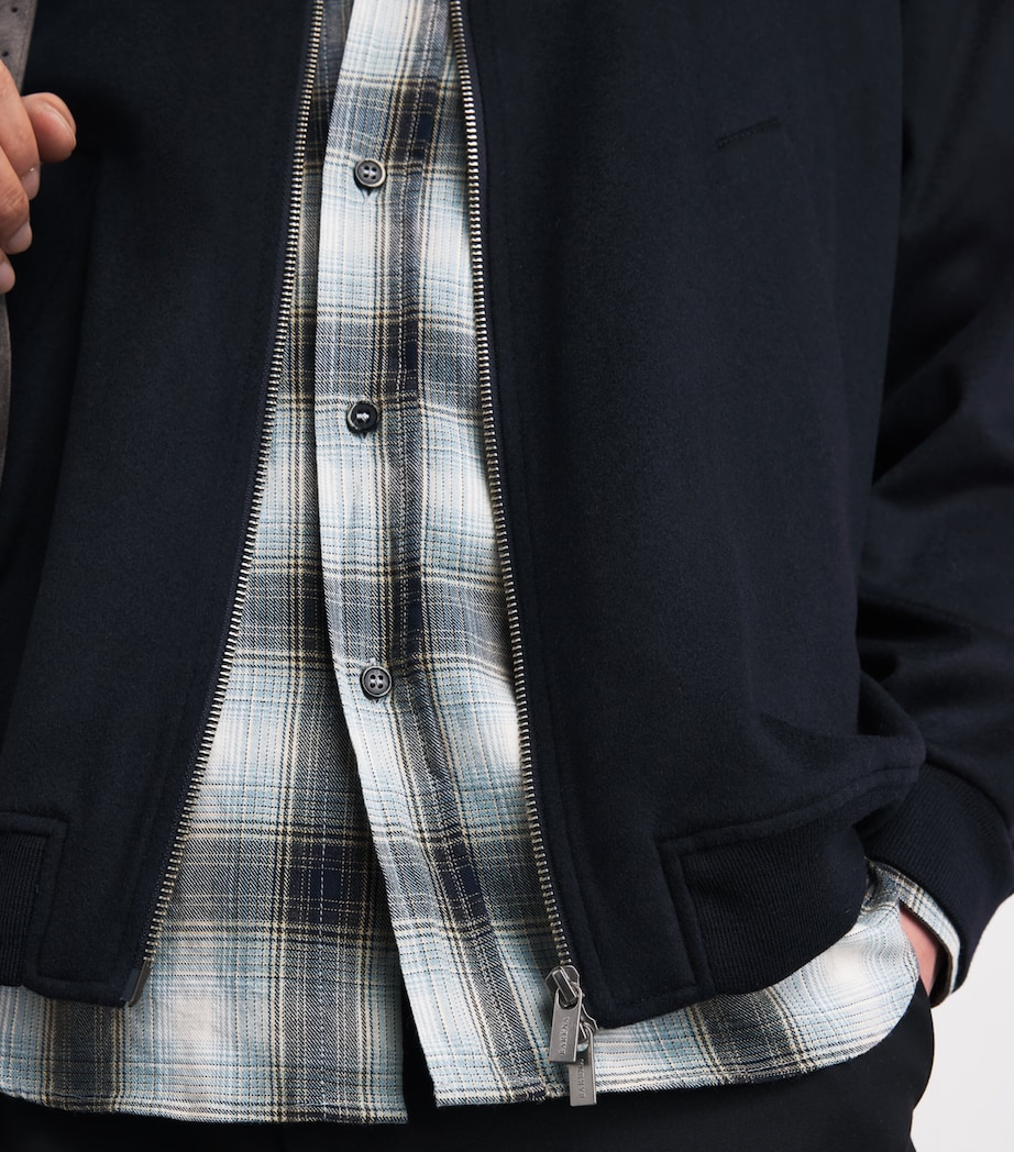 Barena Mens Cotton Check Shirt Navy Image 3