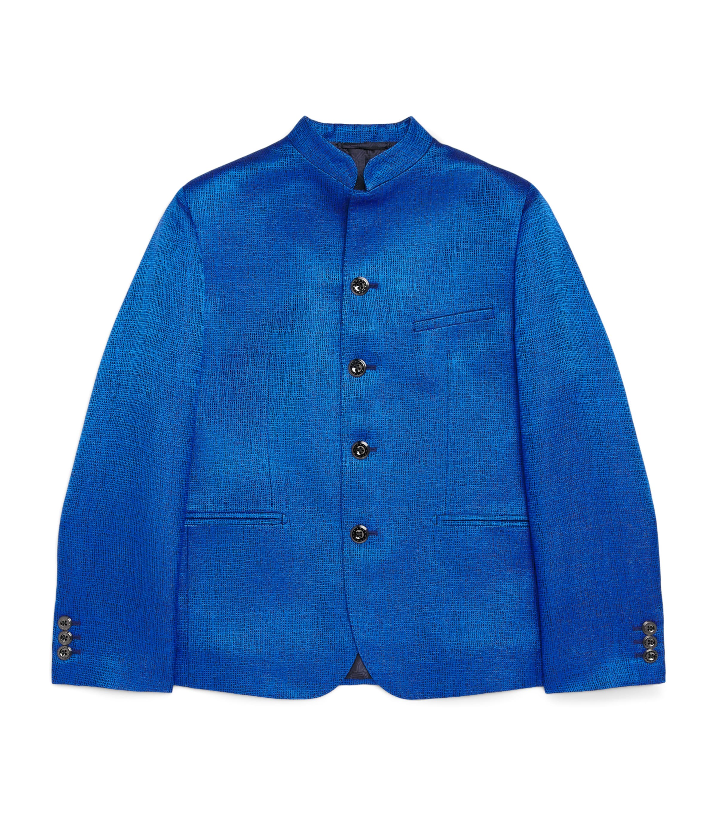 Stefano Ricci Kids Silk Blazer (8-16 Years) C. Blue Image 1