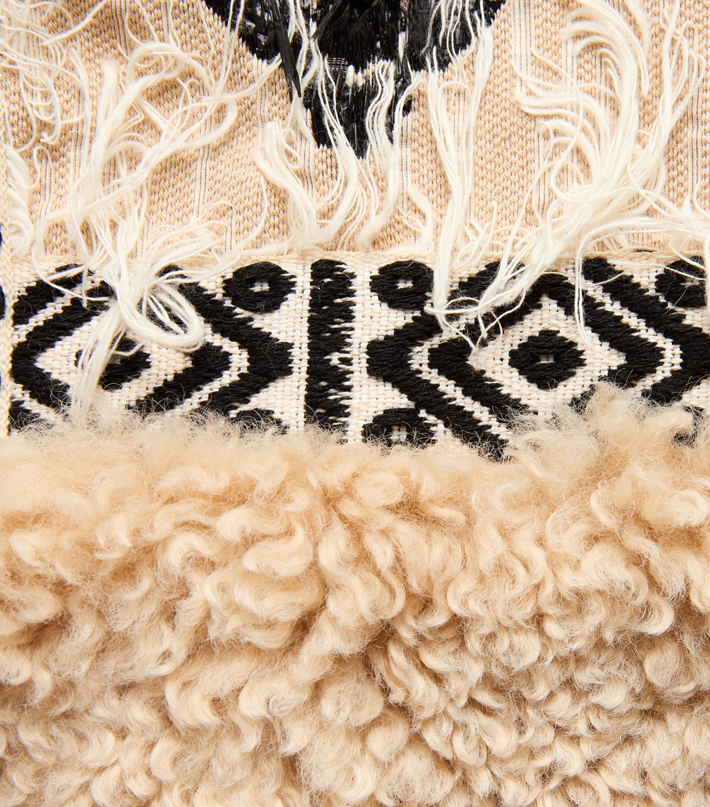 Johanna Ortiz Womens Embroidered Salty Air Gilet Ecru/black Image 6