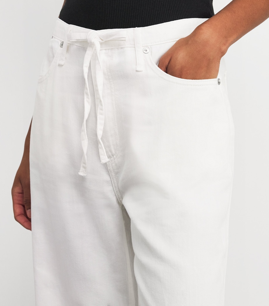 Ultra Featherweight Drawstring Phoebe Wide-Leg Jeans WHTEYELET Image 7