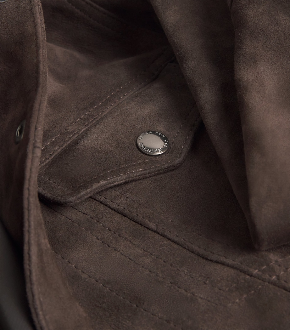 Suede Trucker Jacket 1VP - COFFEE BEAN Image 5