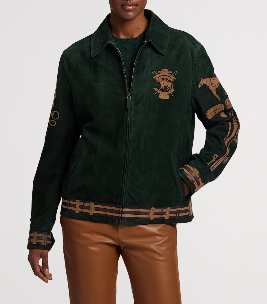 Lamb Suede Work Jacket DARK RACING GREEN Image 12