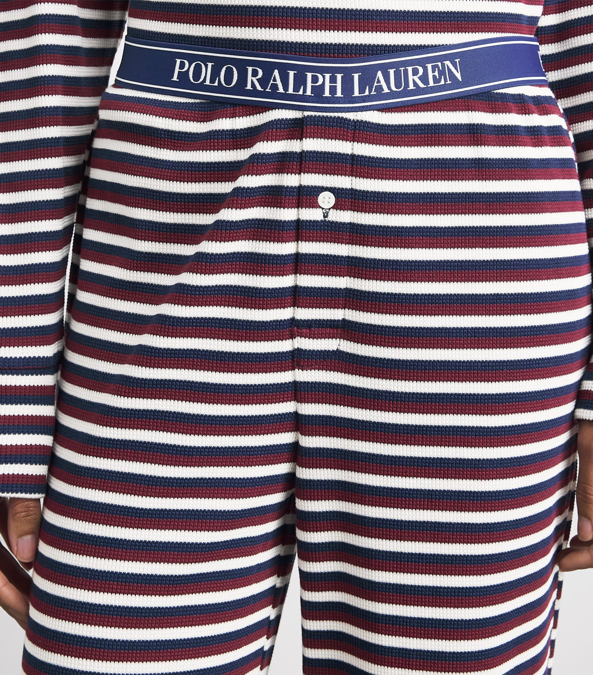 Polo Ralph Lauren Multi Cotton-Waffle Stripe Pyjama Set | Harrods UK