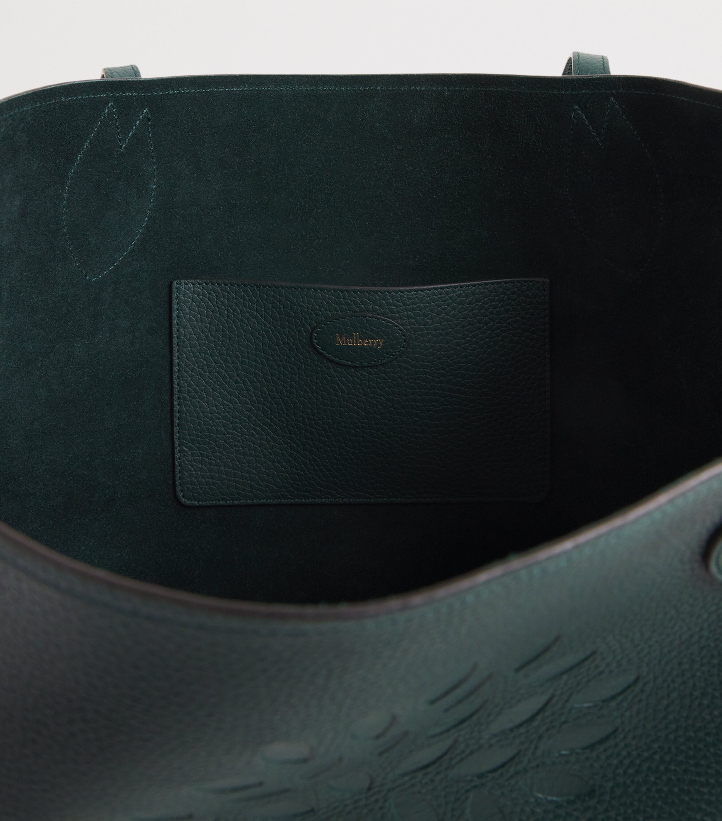 Mulberry Grained Leather Tree Tote Bag Mulberry Green Image 5