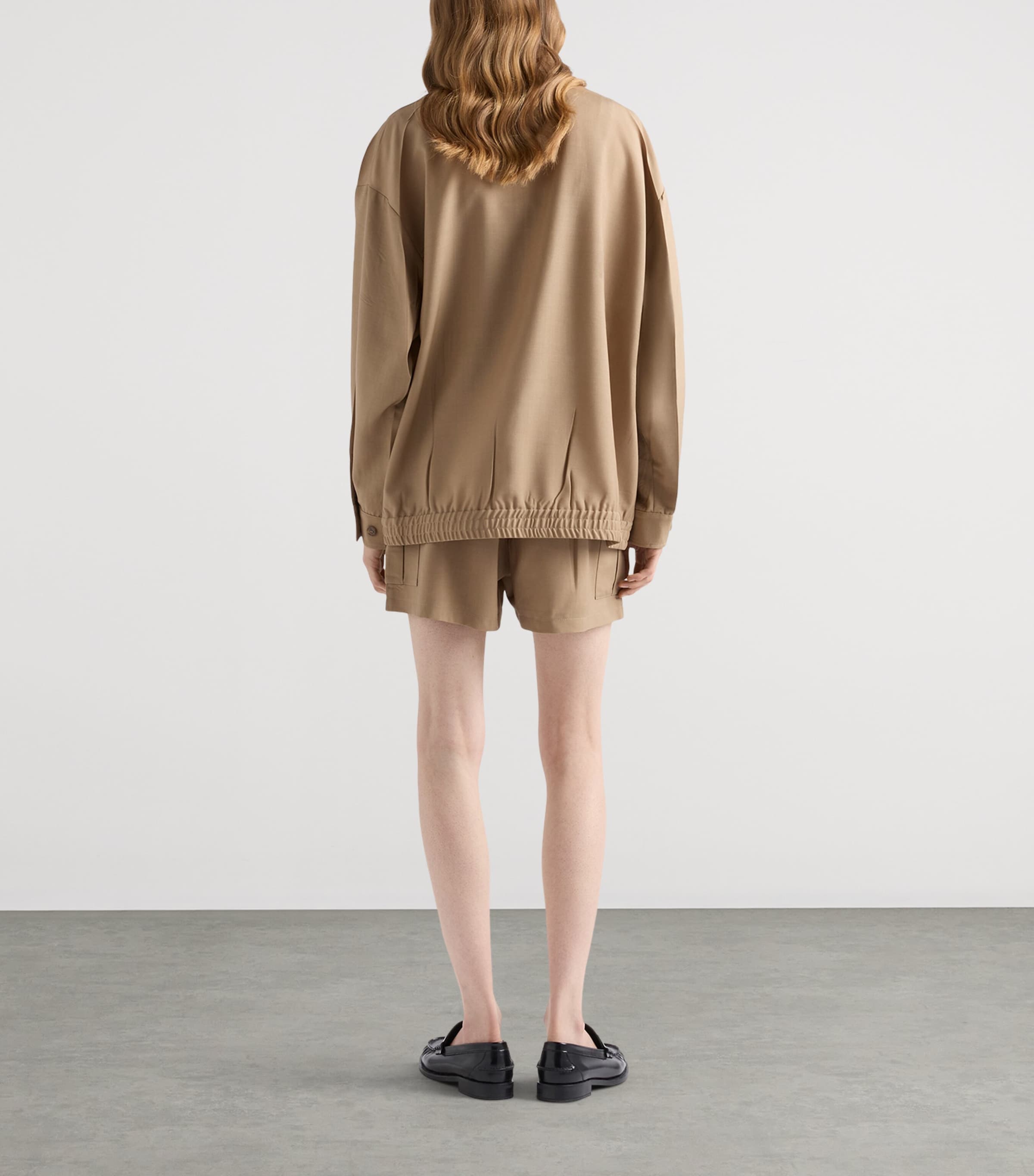 Prada Womens Wool-Mohair Tailored Jacket Brown Image 5