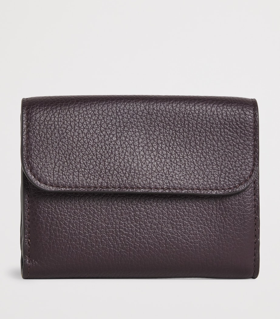Chloé Small Leather Alphabet Trifold Wallet Perfect Plum Image 2