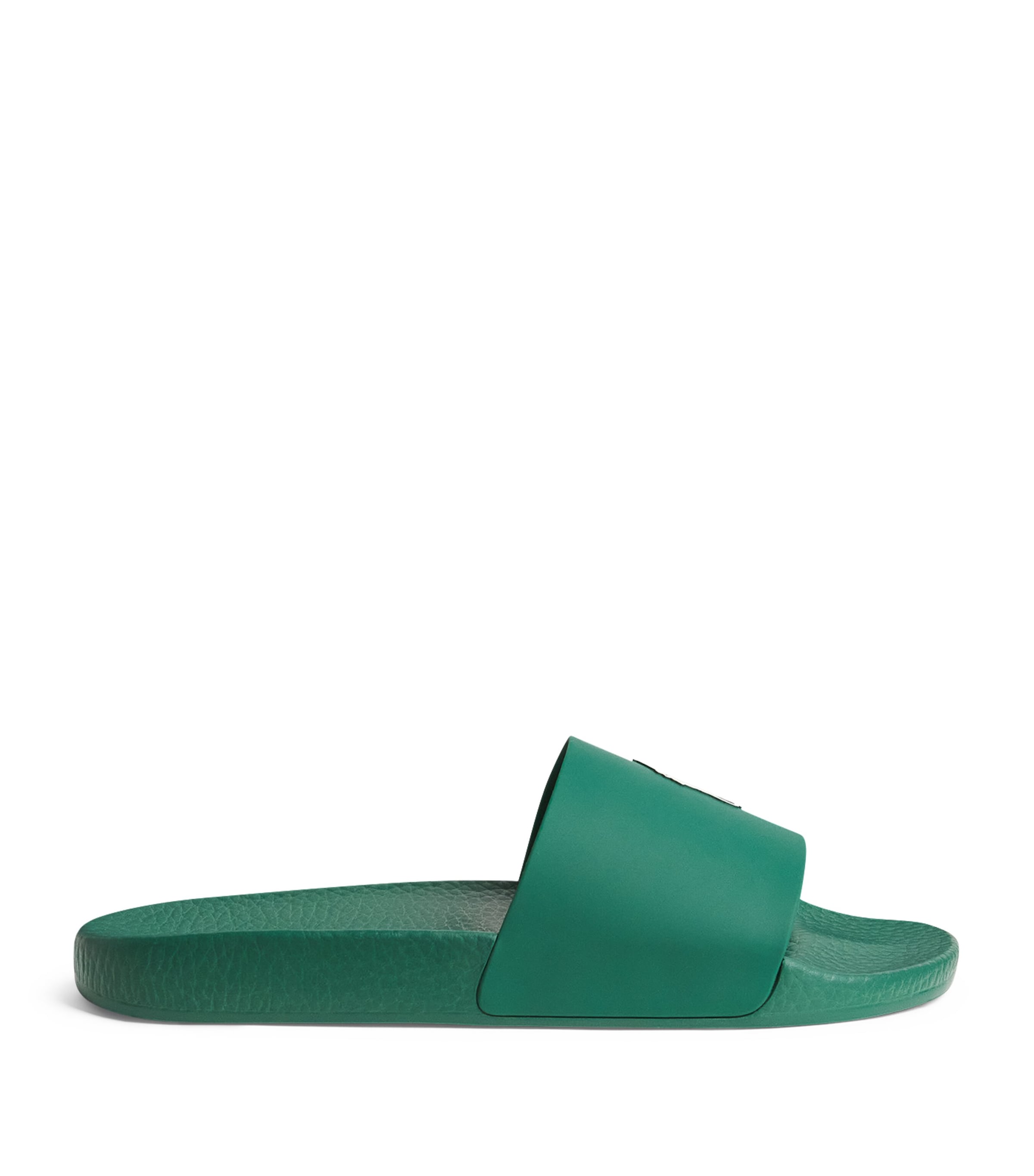 Polo Ralph Lauren Signature Polo Pony Slides Forest/deckwash Whit Image 1