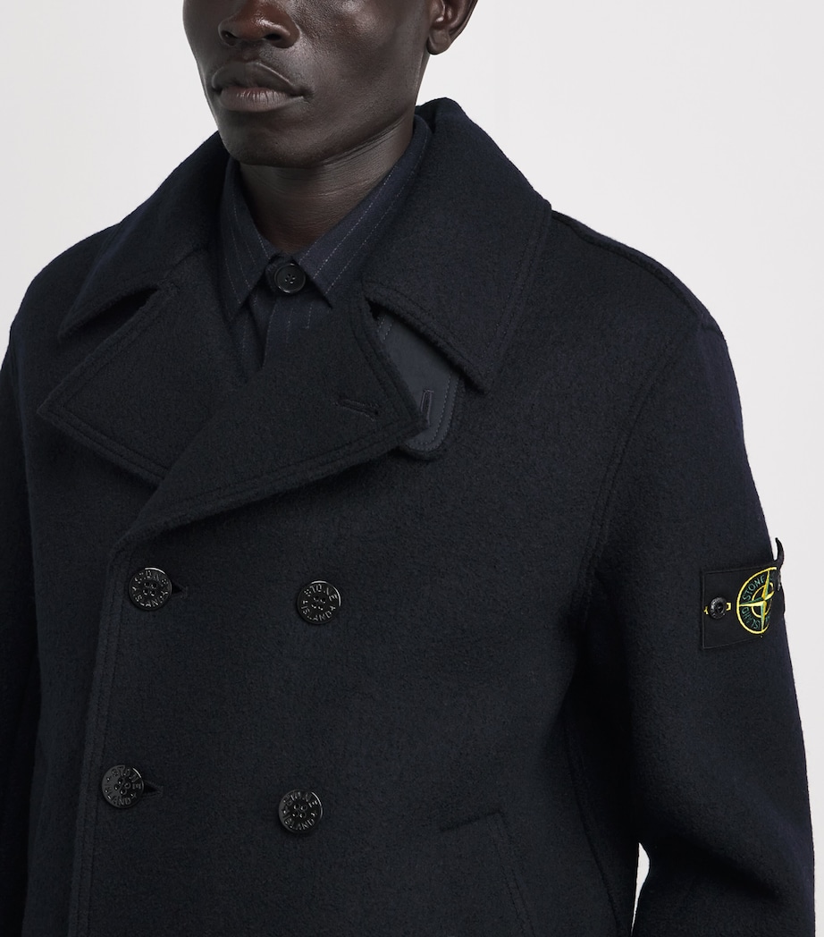 Wool Felted Compass Pea Coat V0020 Image 7