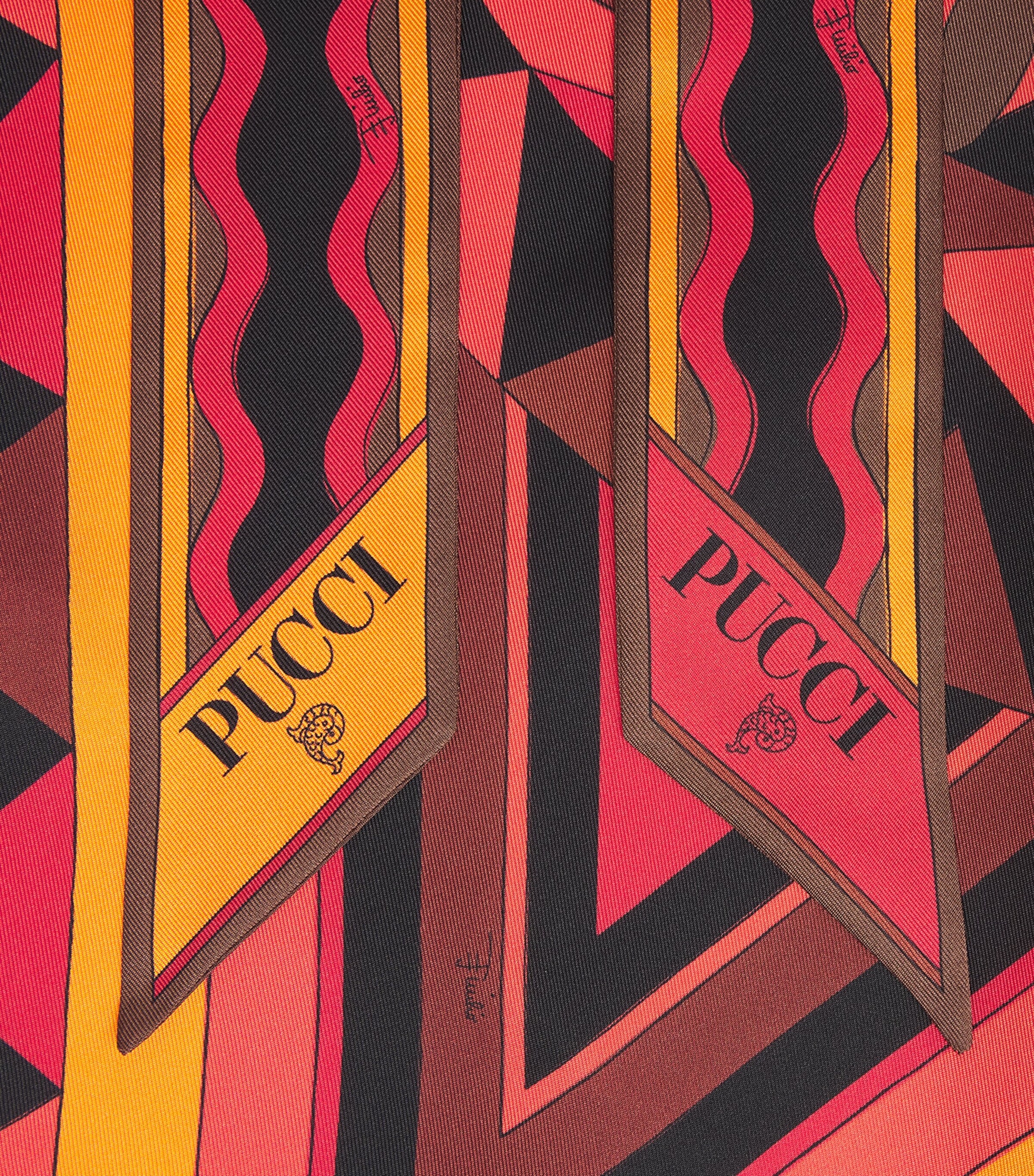 PUCCI Womens Silk Marmo Scarf Top Image 6