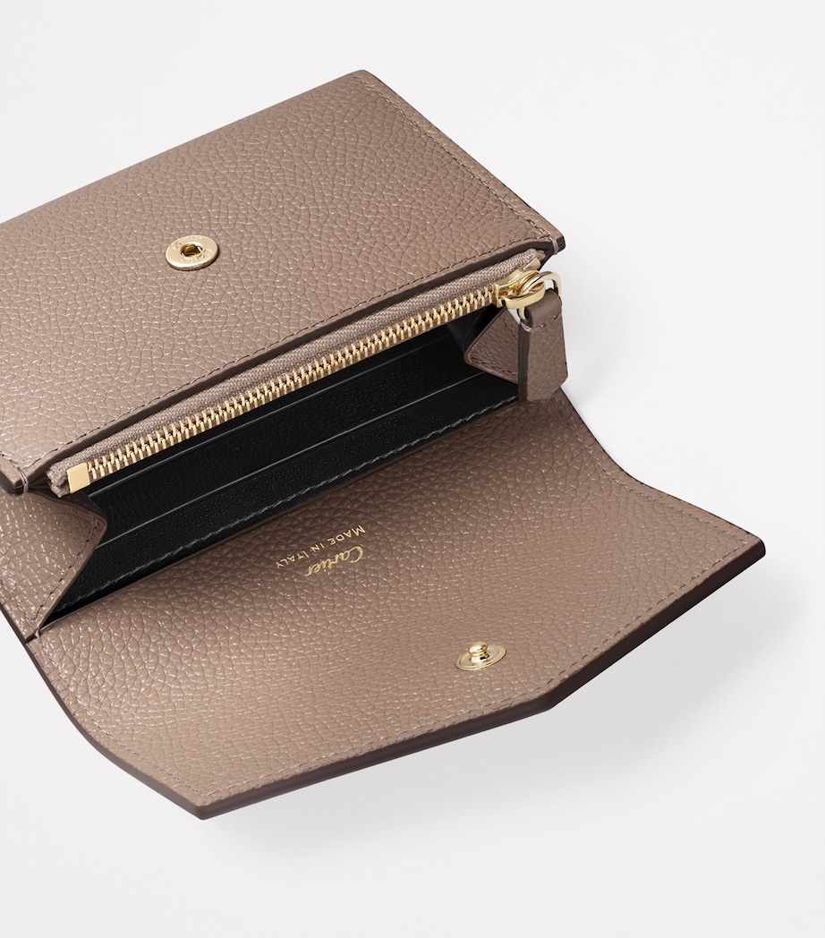 Mini Leather Panthère Graphique Wallet BEIGE Image 2