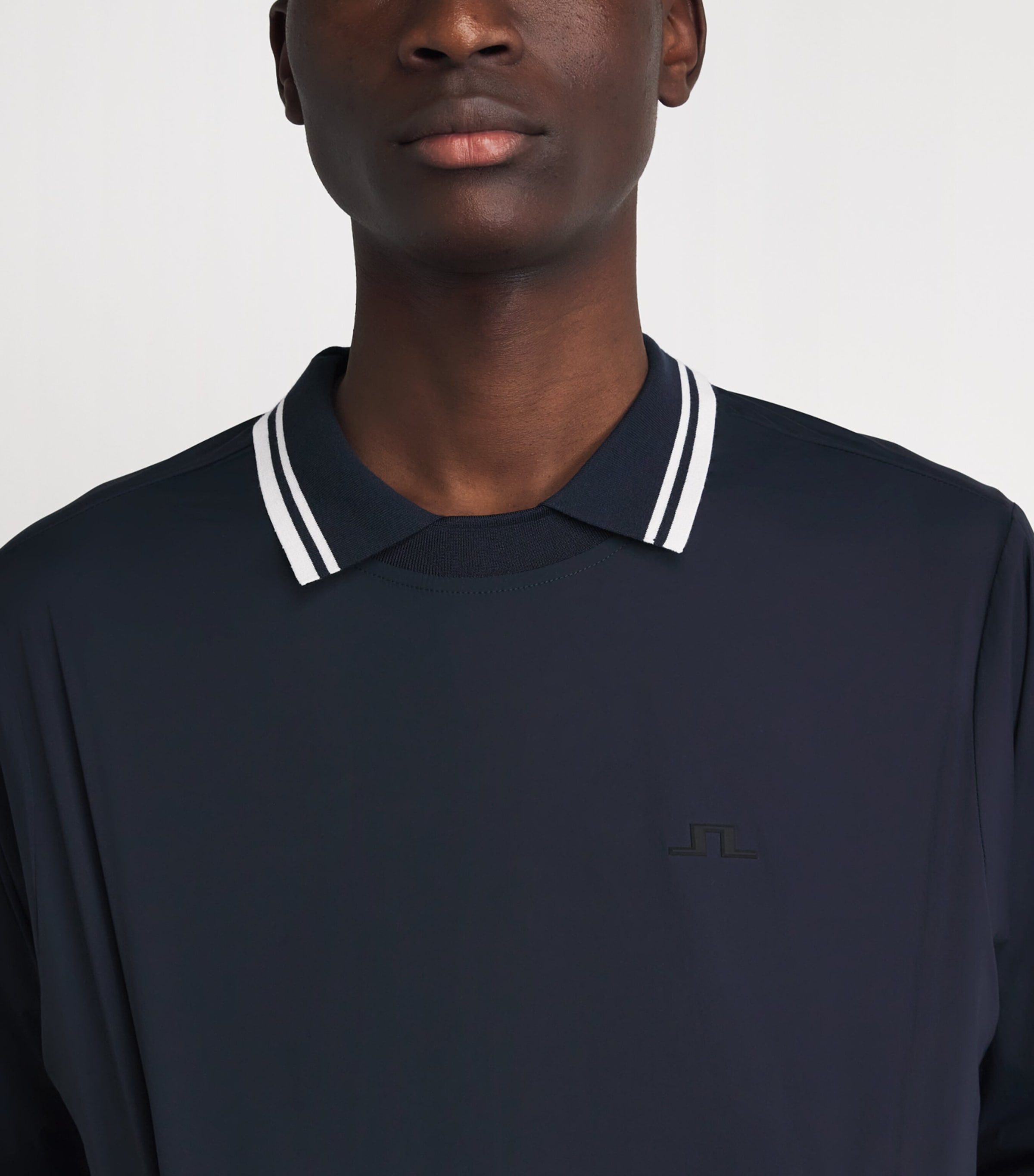 J Lindeberg Mens Crew-Neck Ulf Windbreaker Sweatshirt Jl Navy Image 3
