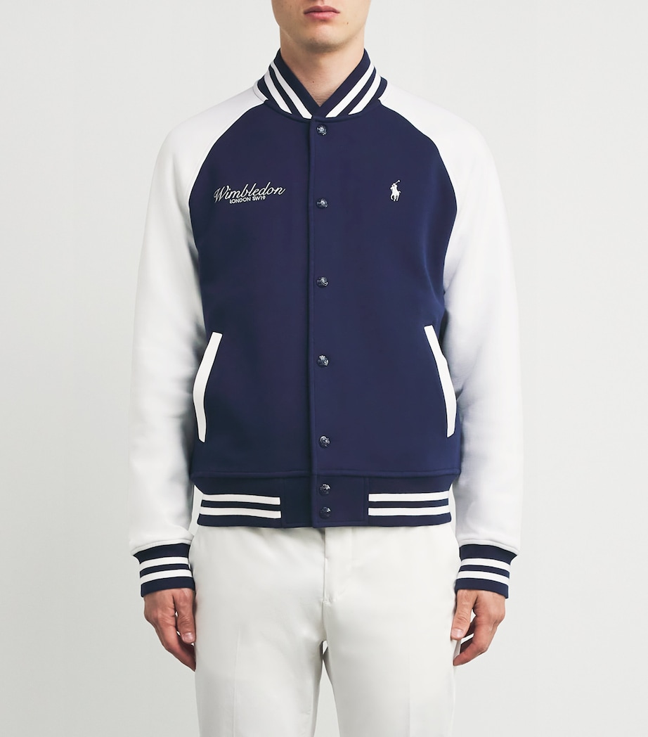 RLX Ralph Lauren Mens x Wimbledon Bomber Jacket Refined Nvy/crmc Wht Image 3