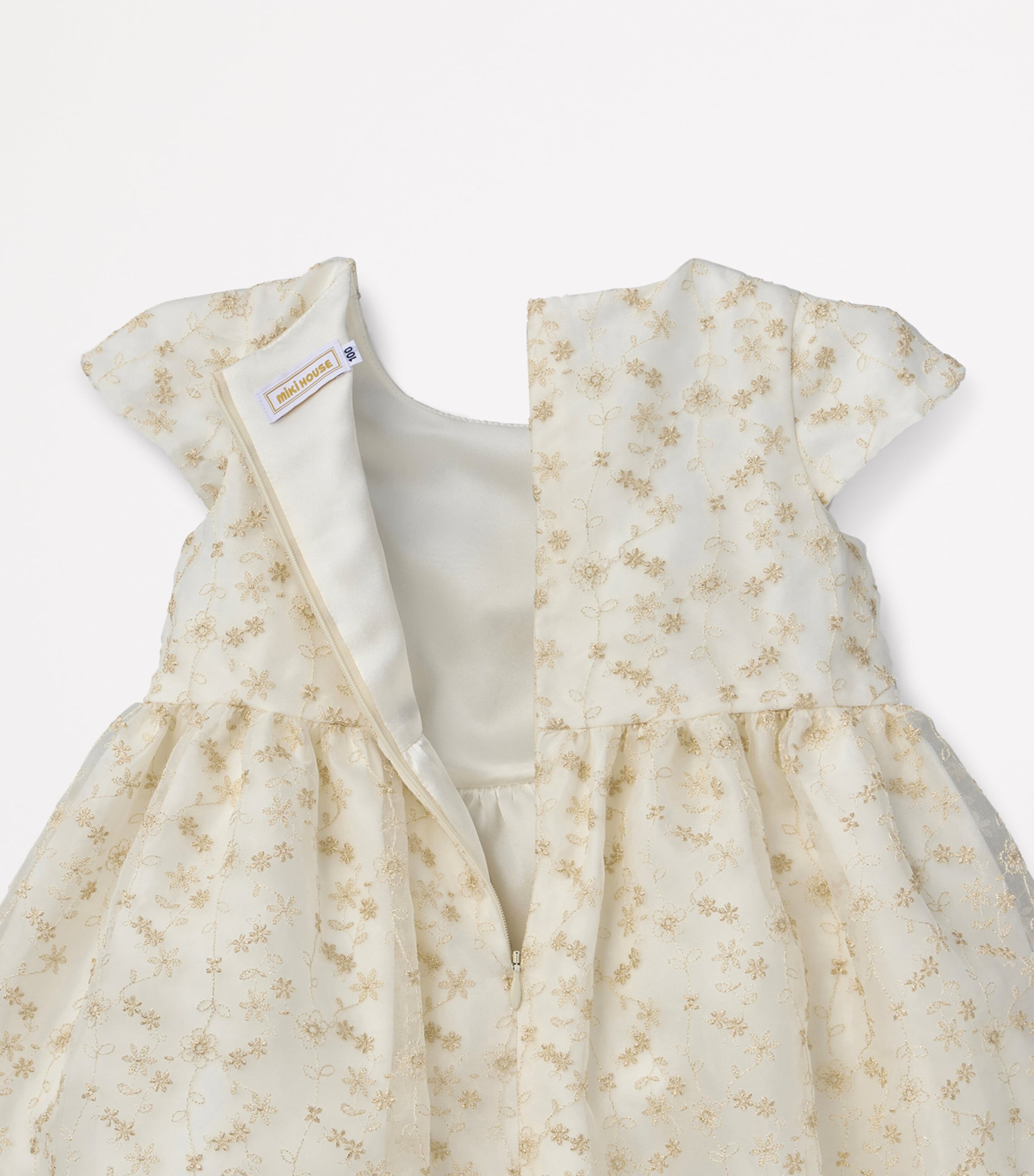 Silk Floral Embroidery Dress (3-7 Years) 1 Image 4