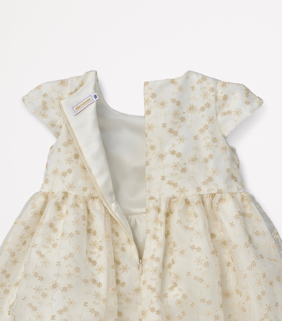 Silk Floral Embroidery Dress (3-7 Years) 1 Image 4
