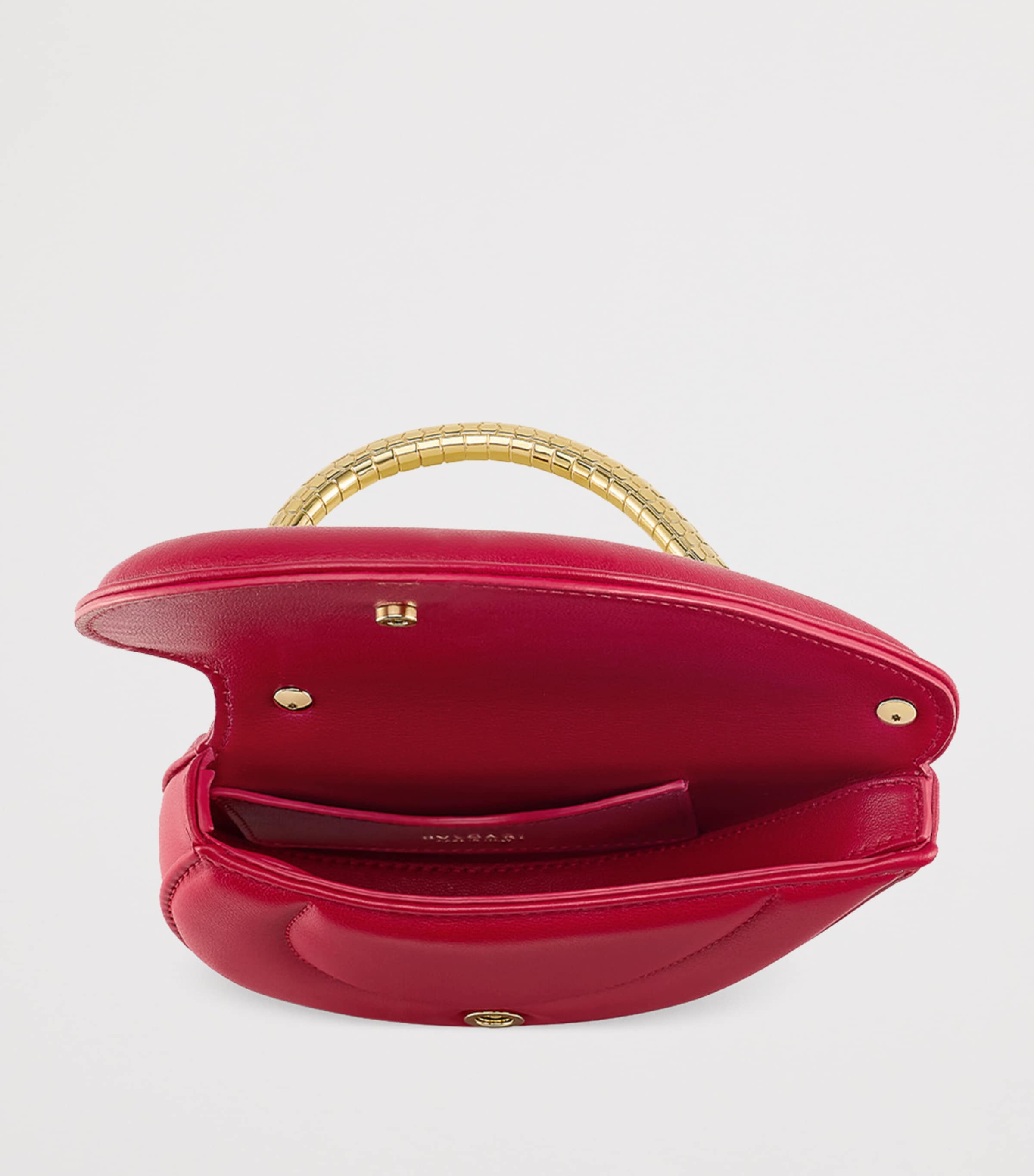 Leather Serpenti Cuore 1968 Top-Handle Bag RED MEDIUM Image 11