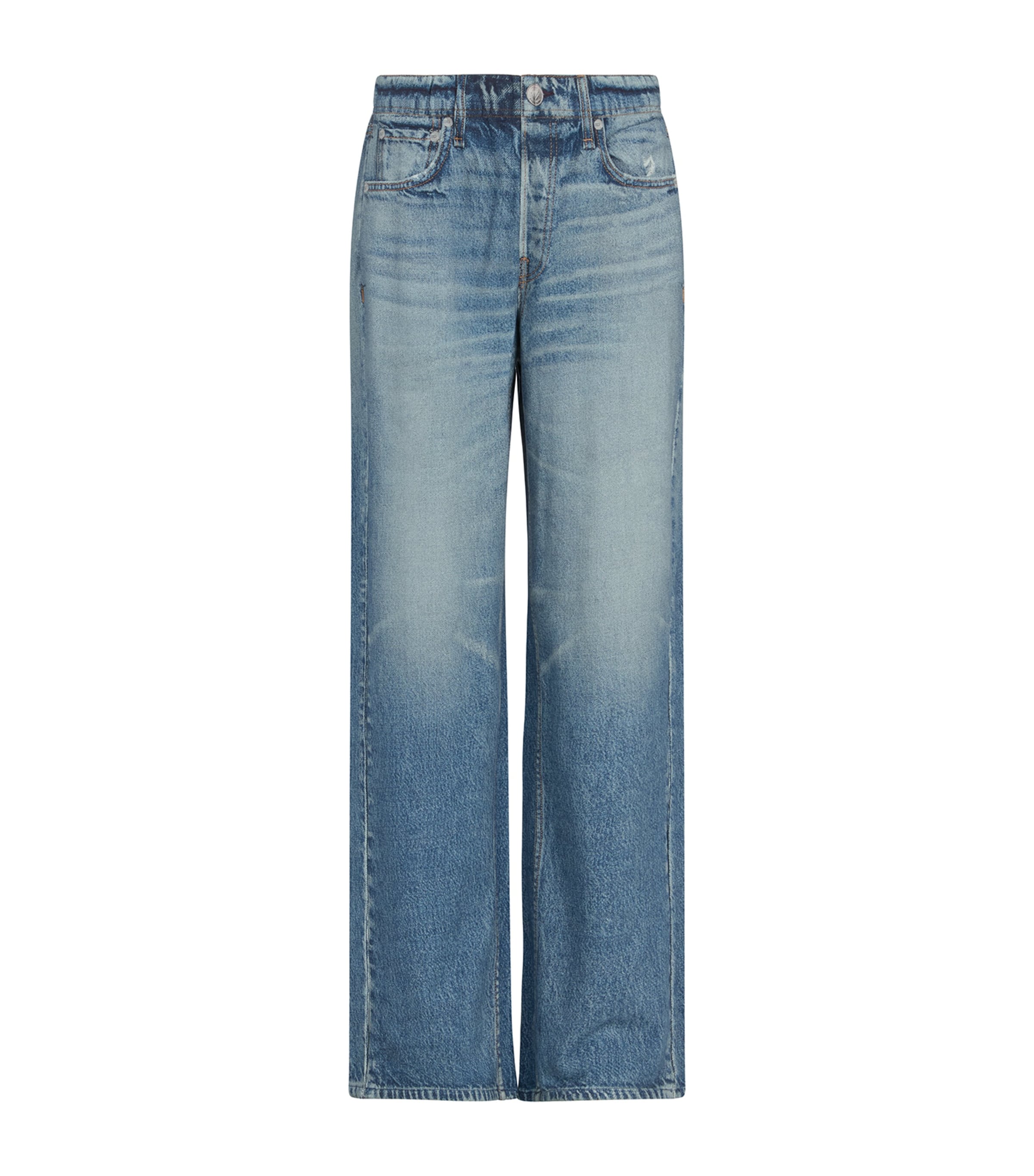 Rag & Bone Miramar Low-rise Wide-leg Jeans In Blue
