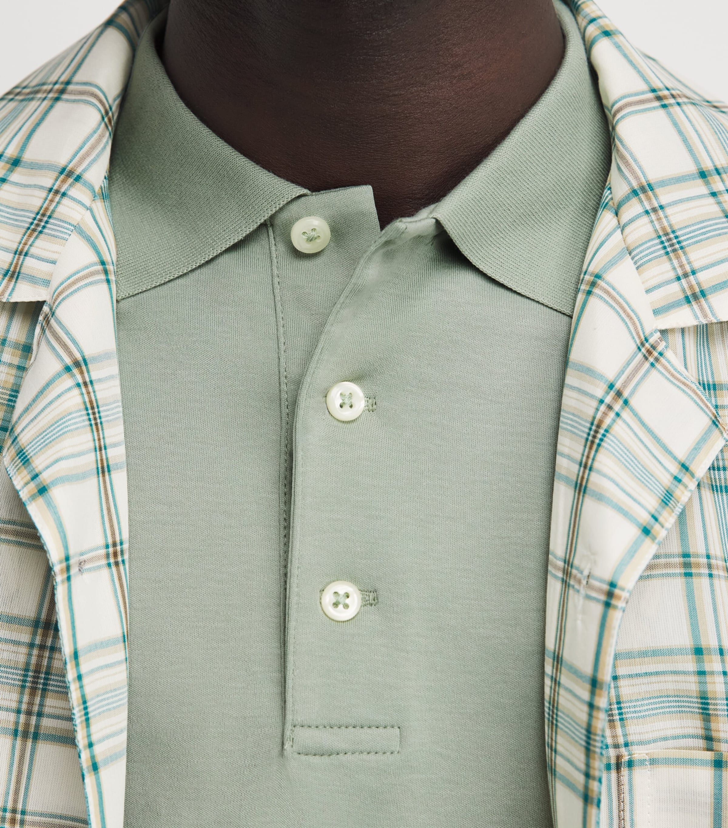 Polo Ralph Lauren Mens Cotton Slim-Fit Polo Shirt Light Green Image 3