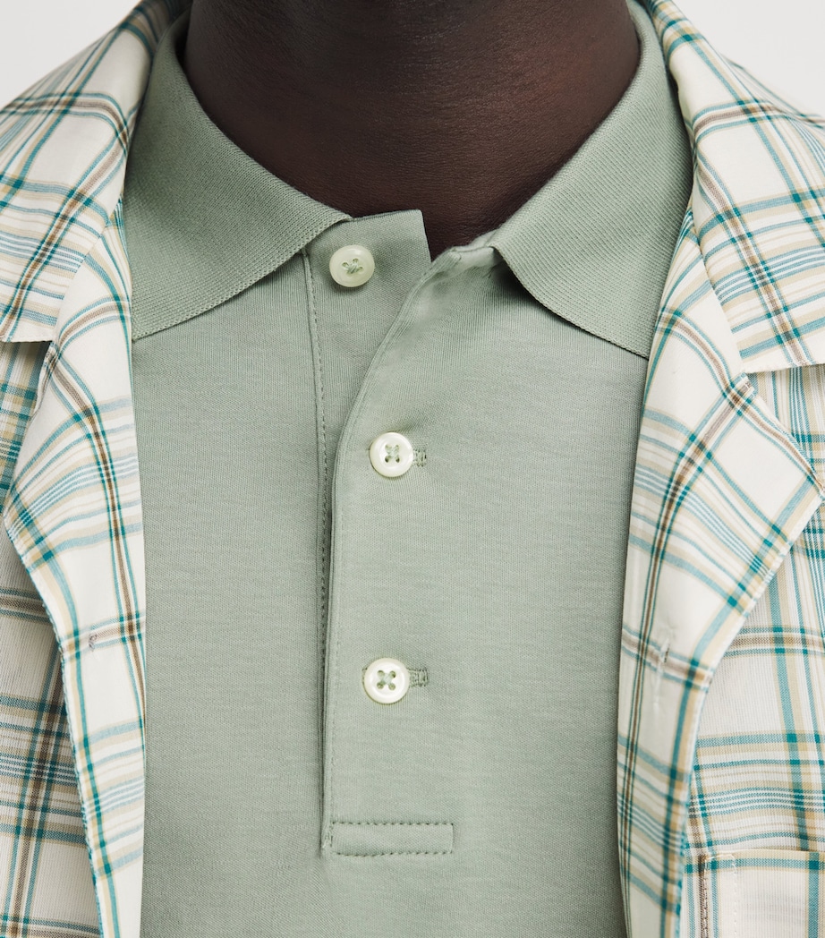 Polo Ralph Lauren Mens Cotton Slim-Fit Polo Shirt Light Green Image 3