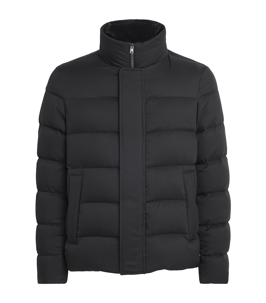 Herno Mens Down Quilted Puffer Jacket Nero Image 1