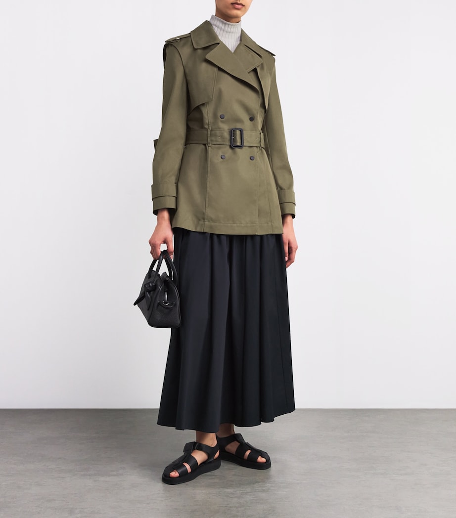 Adva Mid-Length Trench Coat LIGHT MILITARY Image 2