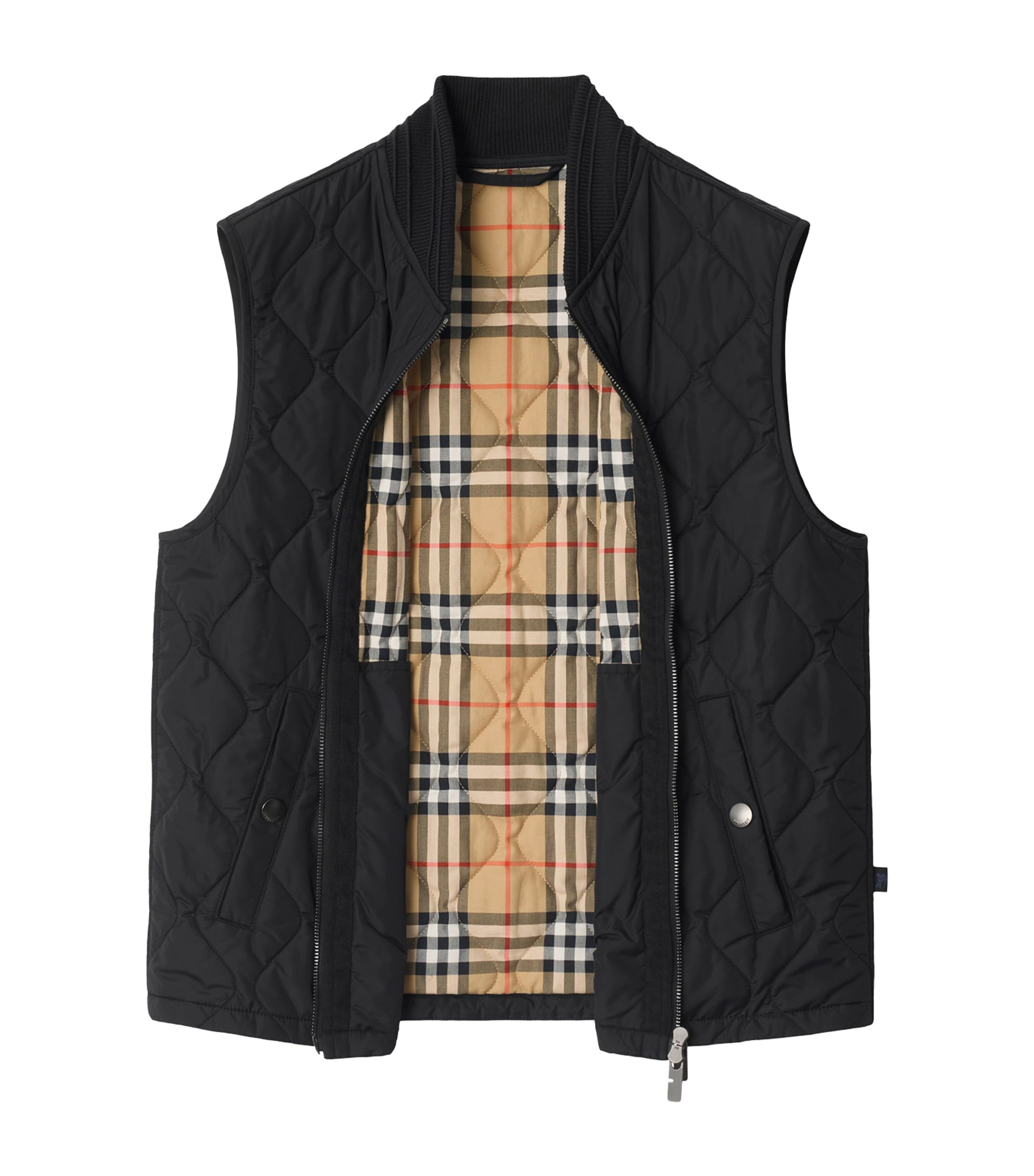 Burberry Mens Quilted Gilet Black Image 3