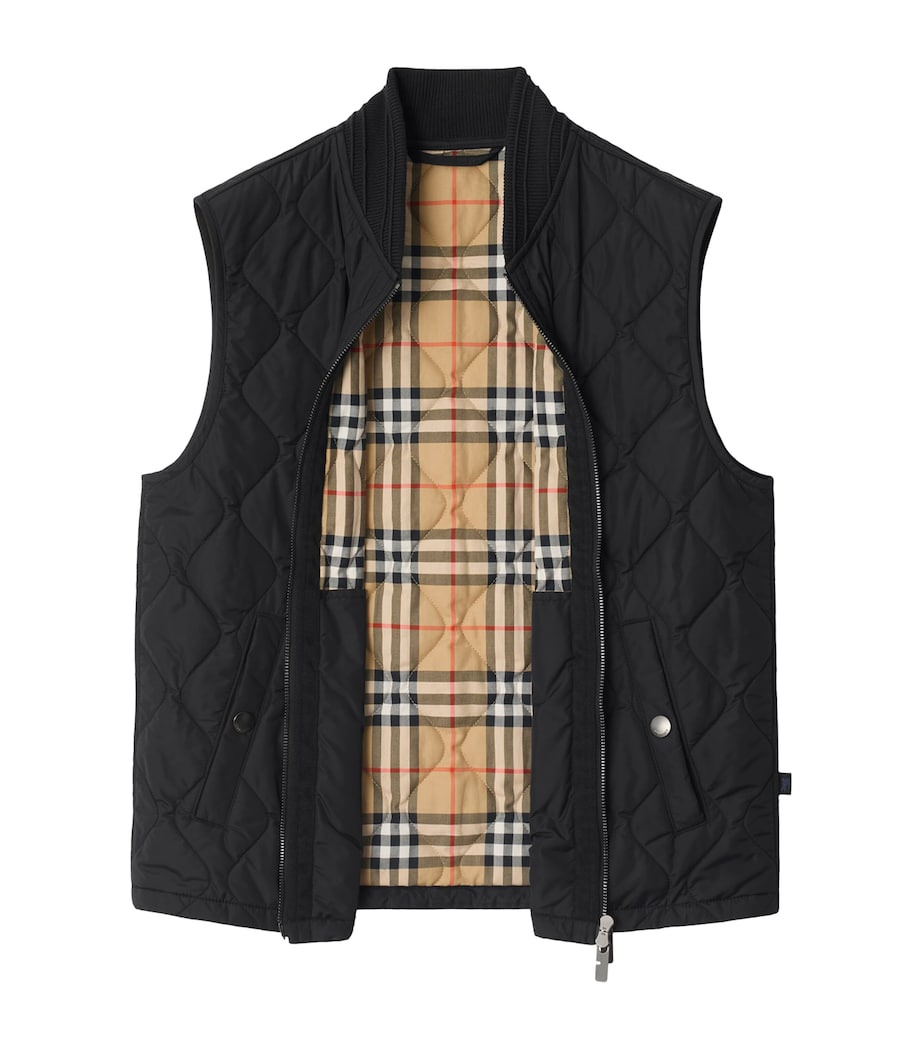 Burberry Mens Quilted Gilet Black Image 3