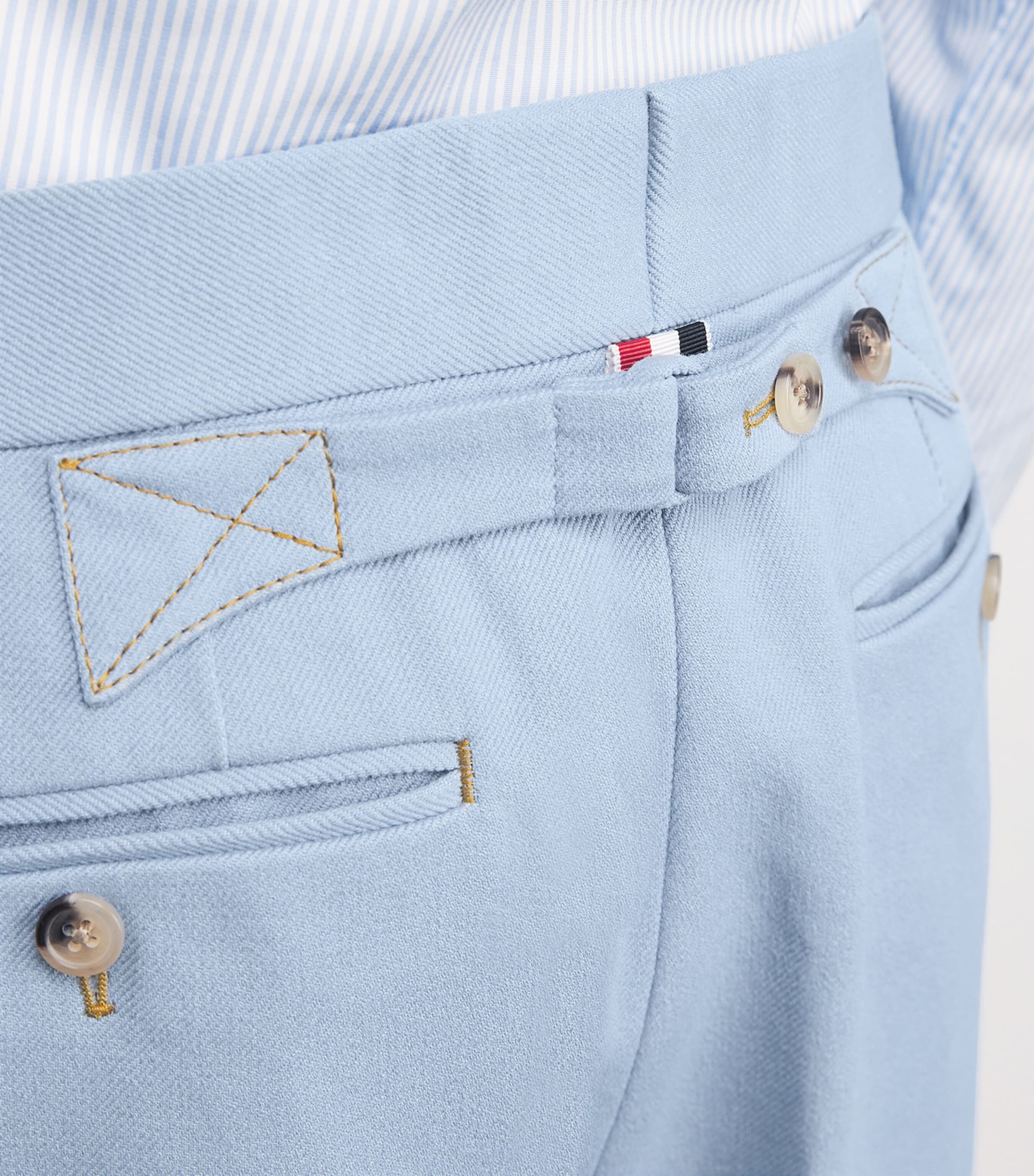 Cotton Backstrap Trousers LIGHT BLUE Image 6