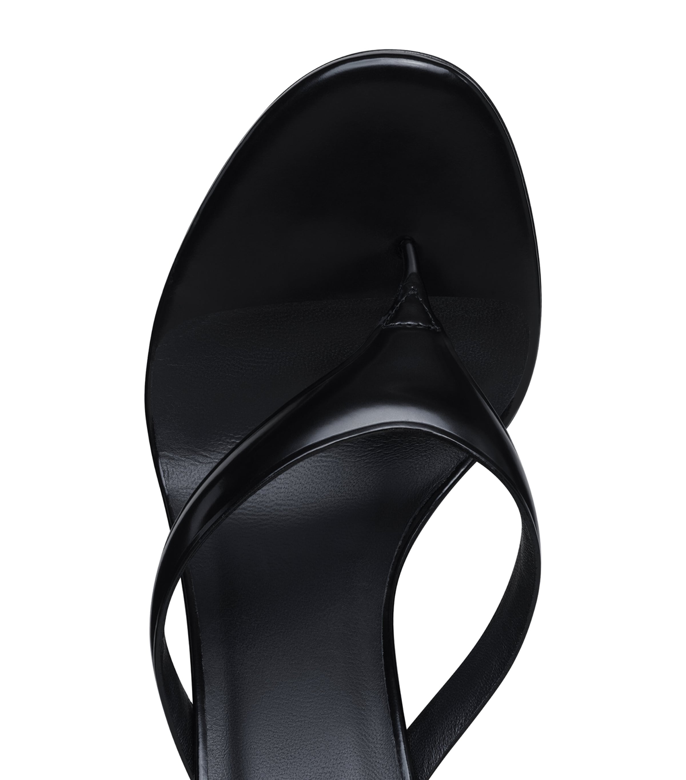 Alaïa Leather Infradito Heeled Sandals 90 Black Image 4