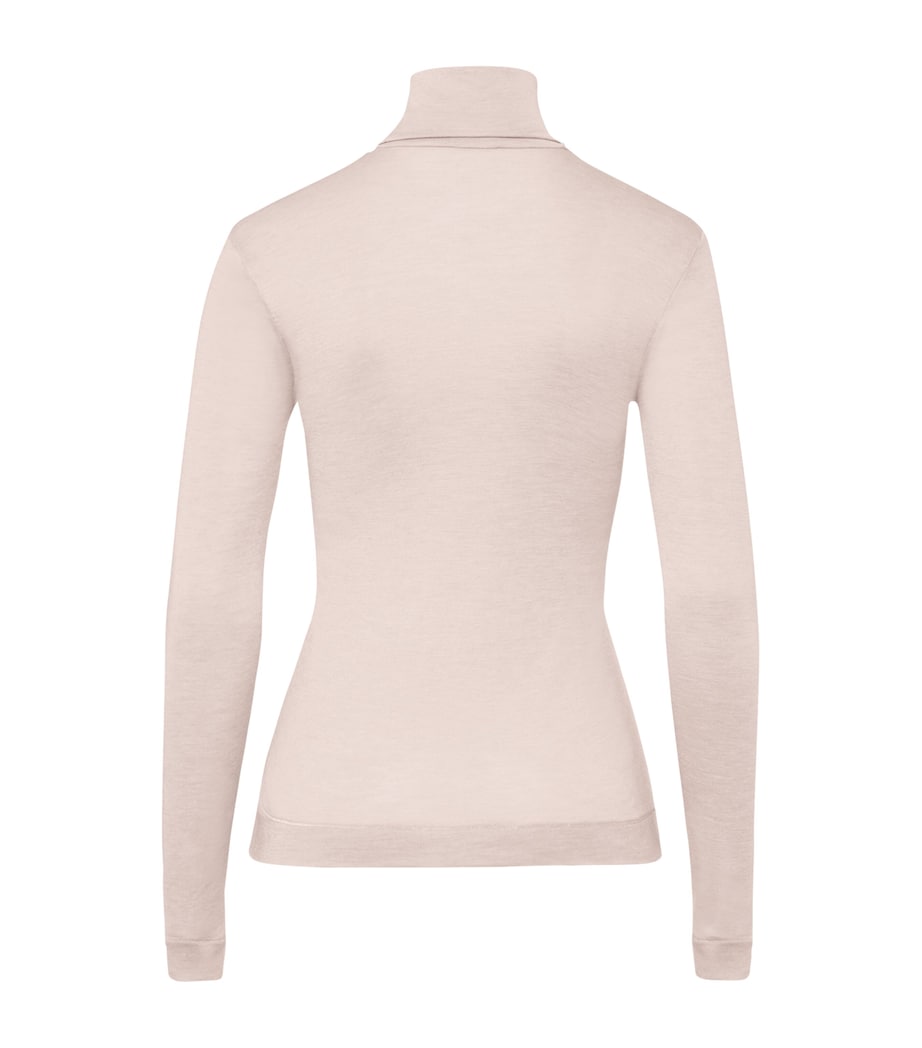 Silk-Cashmere Rollneck Top VANILLA Image 2