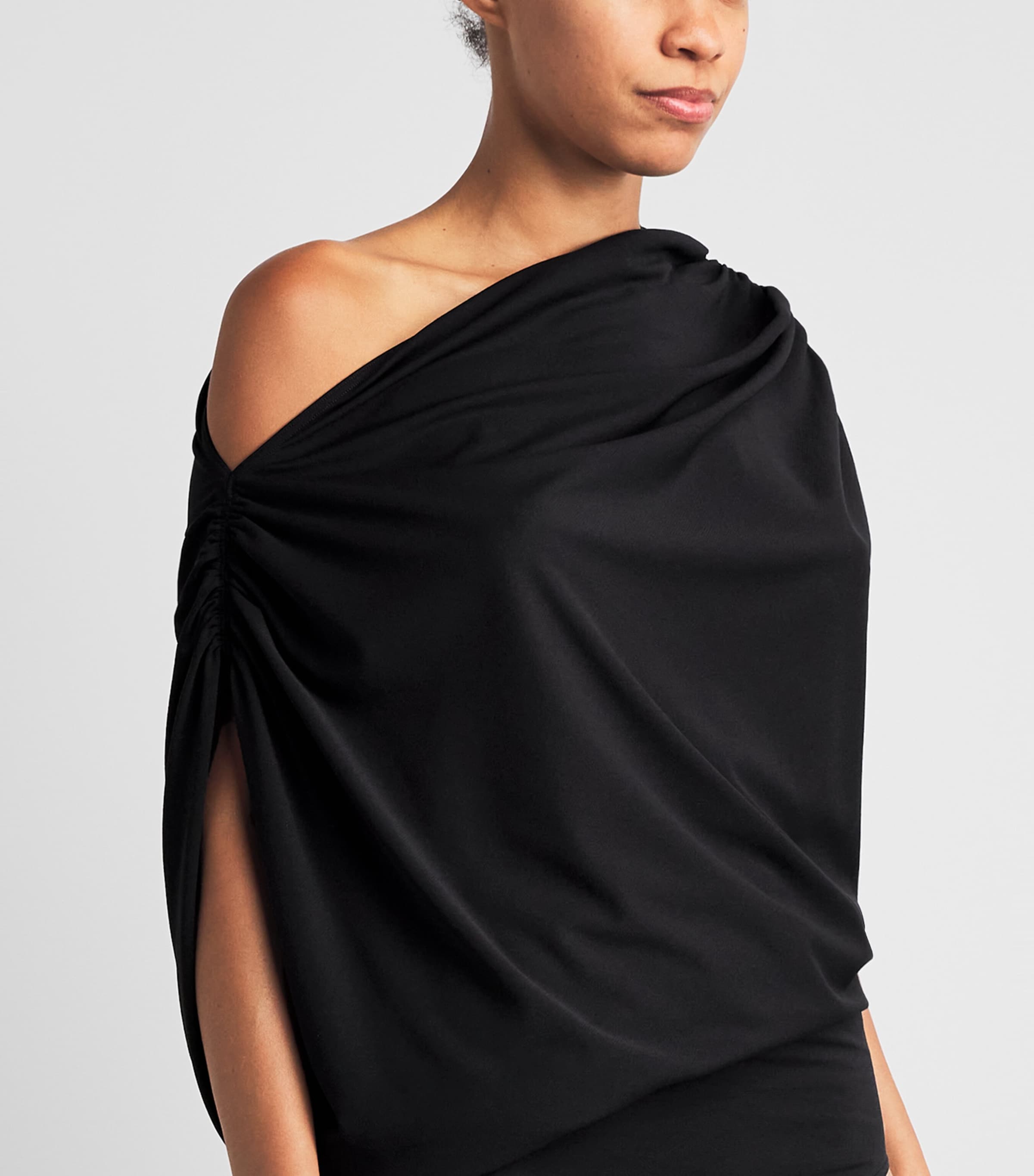 Wolford Womens Fluid Drape Bodysuit Black Image 3
