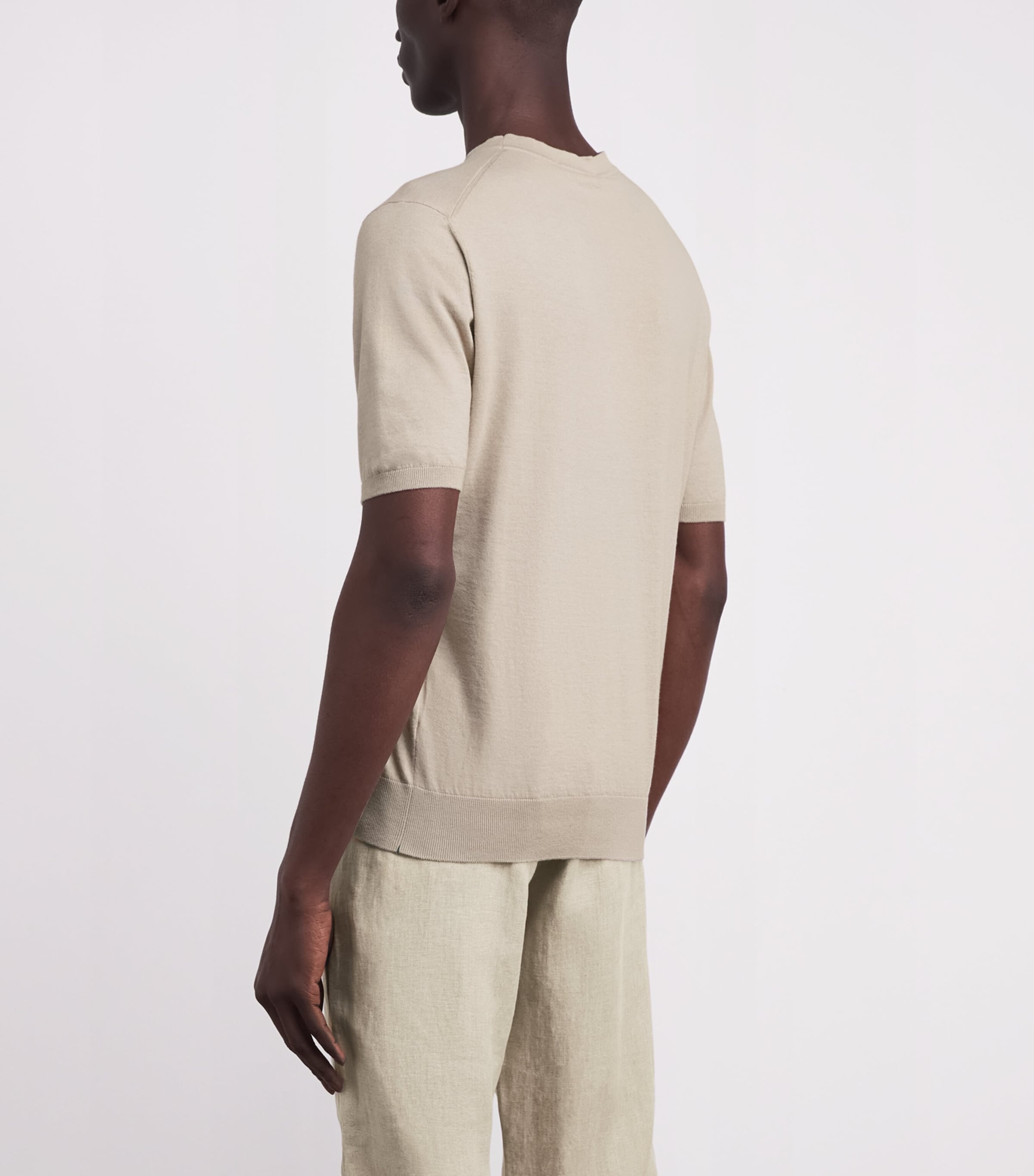 Cotton-Cashmere T-Shirt E.2-AVORIO Image 4