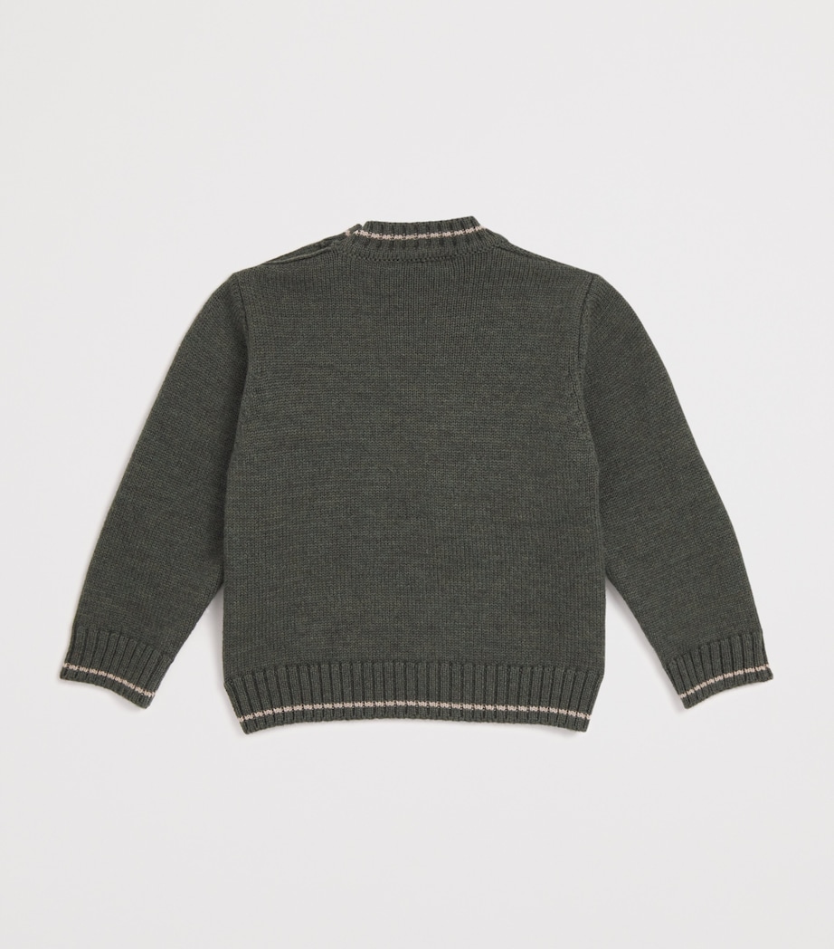 Wool Corgi Sweater (18 Months-4 Years) GREEN Image 2