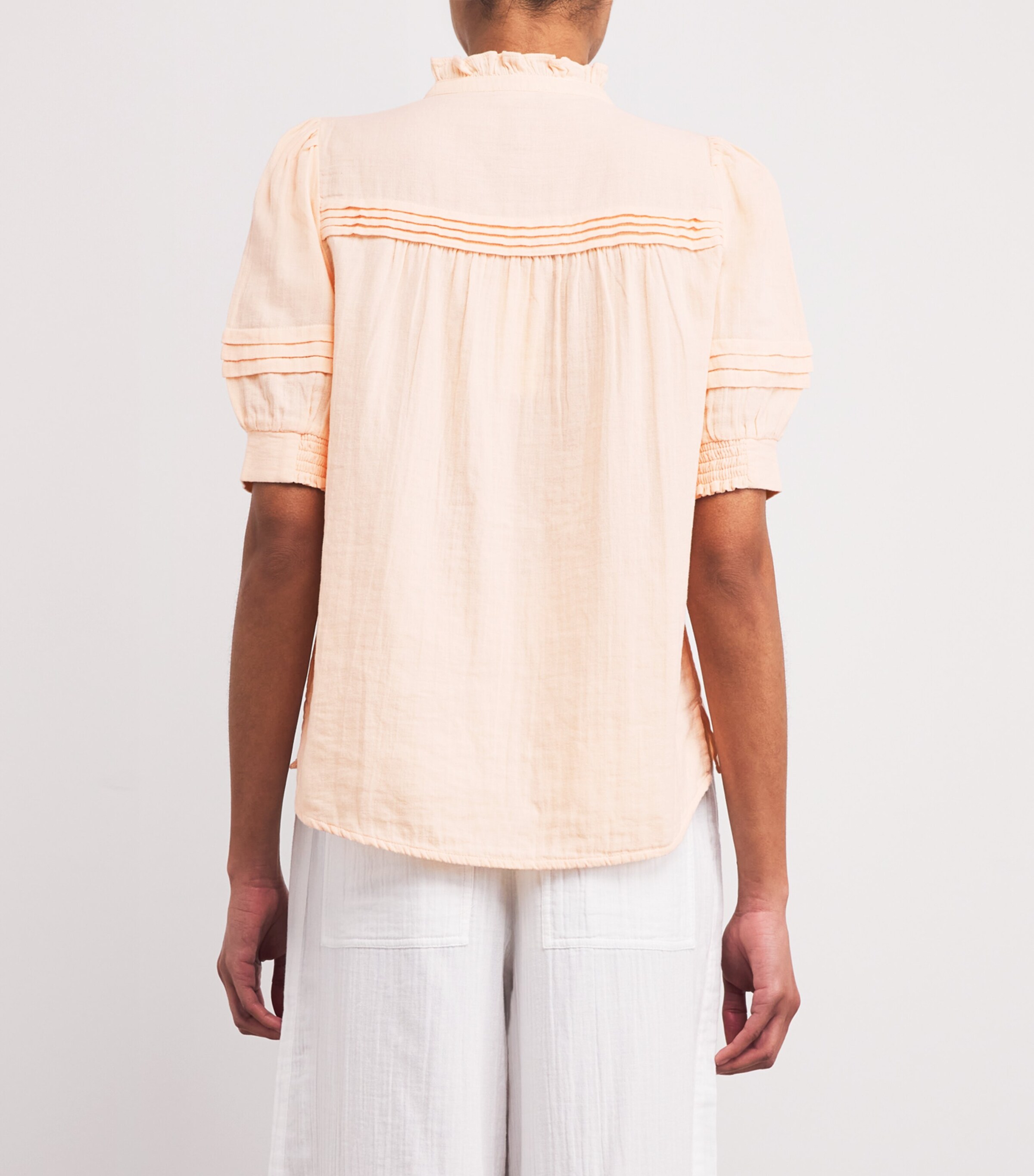 Cotton Ruffle Blouse PEACH SHERBET Image 4