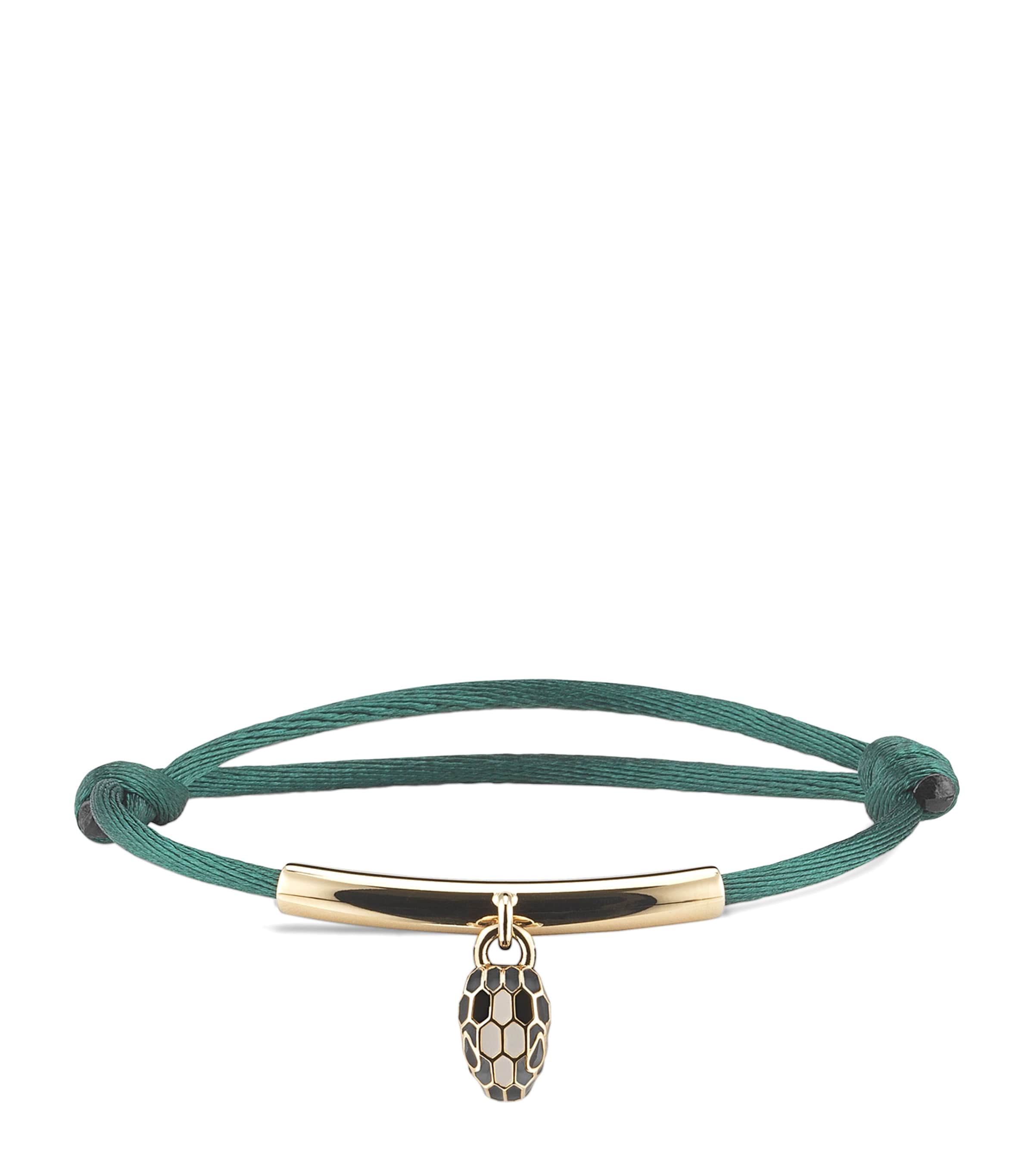 Bvlgari Serpenti Forever Cord Bracelet Green Light Image 1