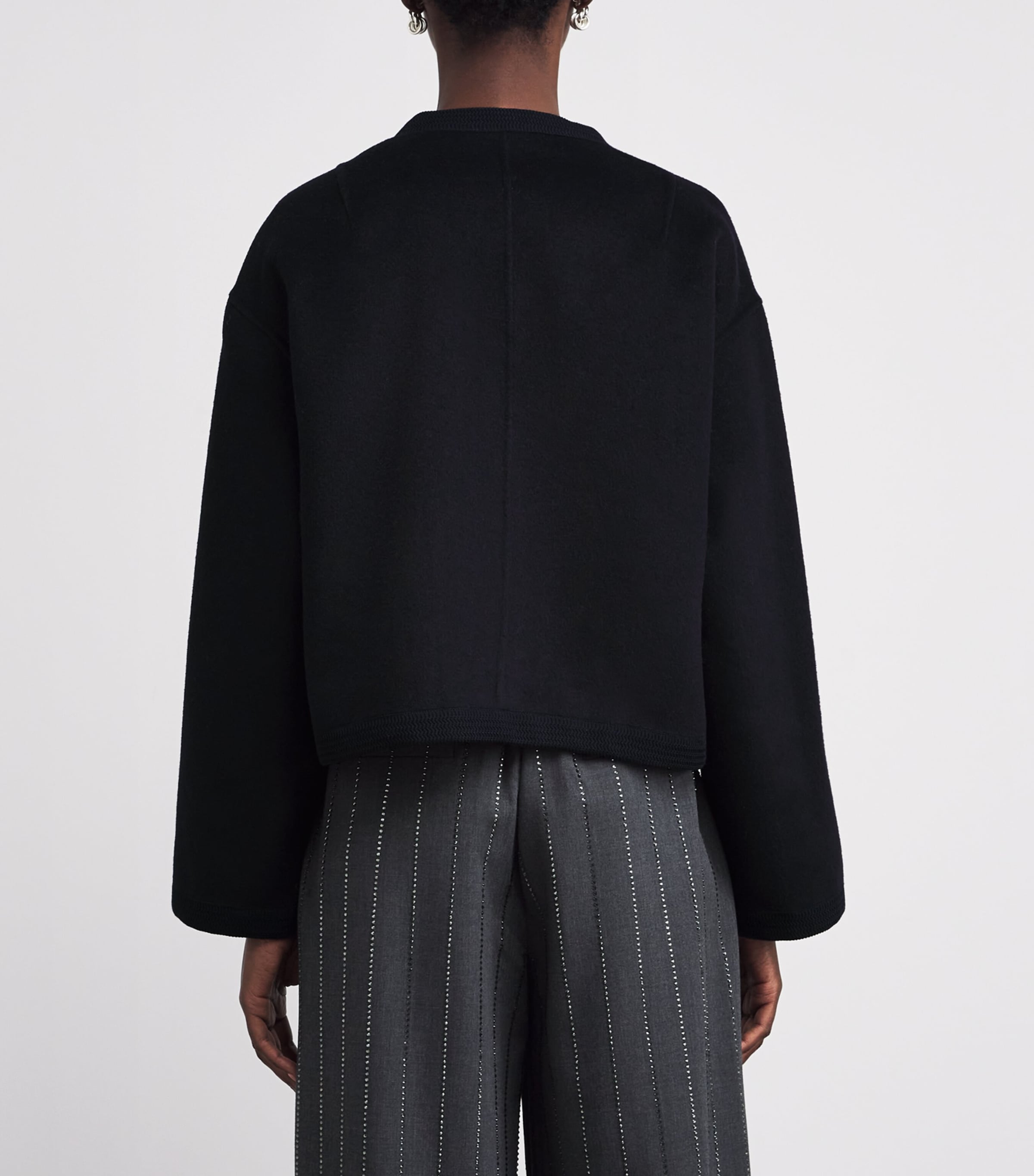 Wool-Blend Double-Faced Jacket NAVY Image 4