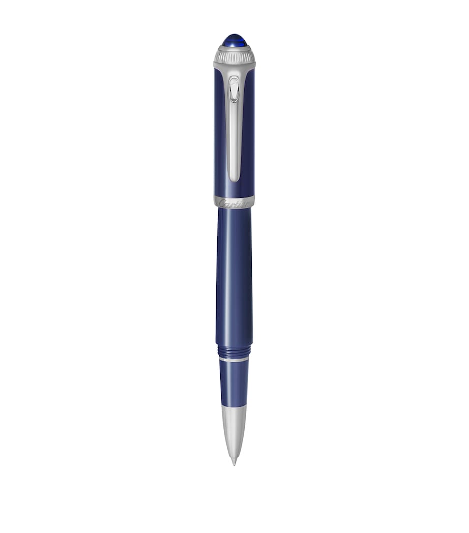 Cartier Composite R de Cartier Rollerball Pen Blue & Silver Image 1