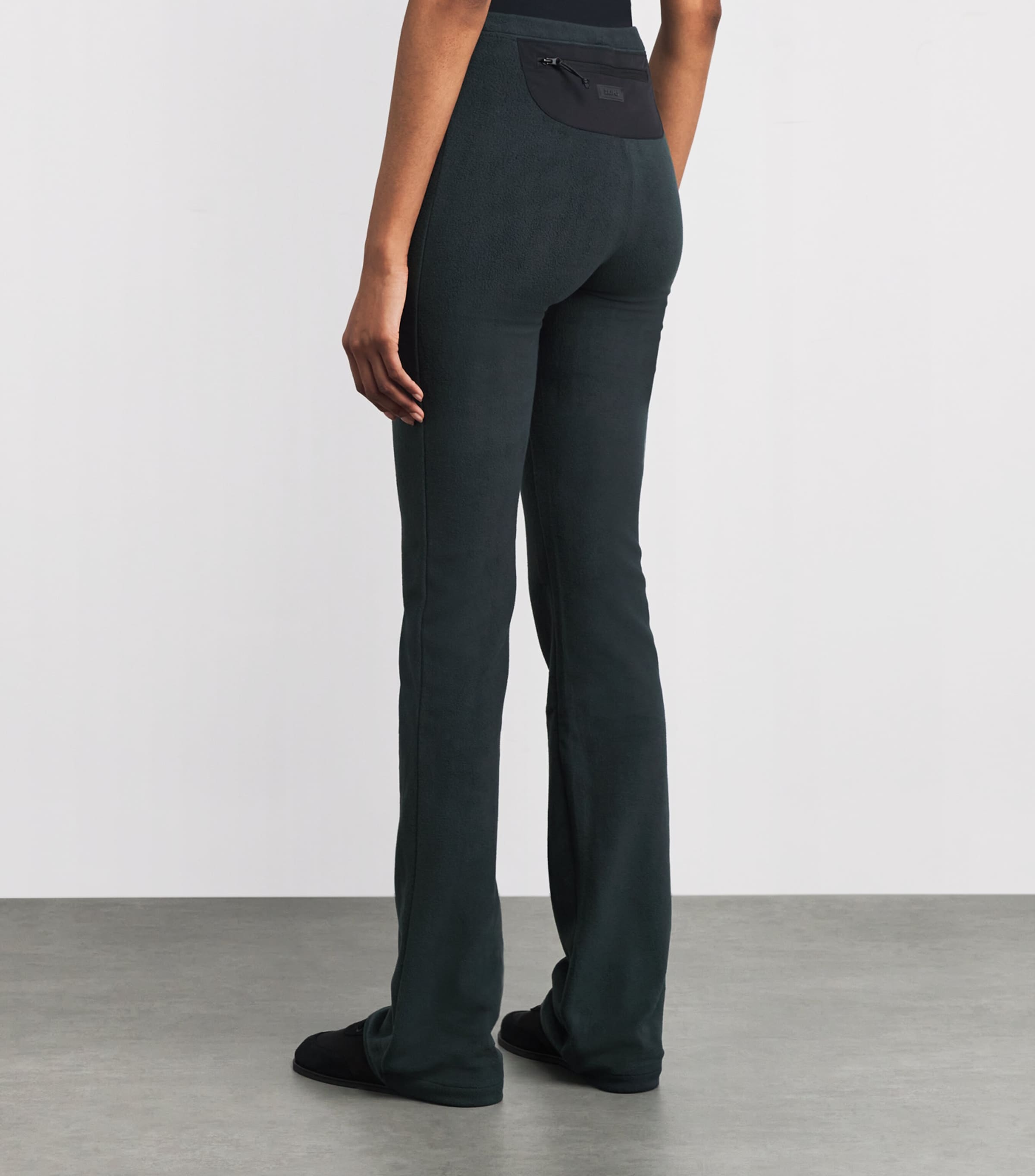 Fleece Lounge Flared Trousers DARK TEAL Image 4